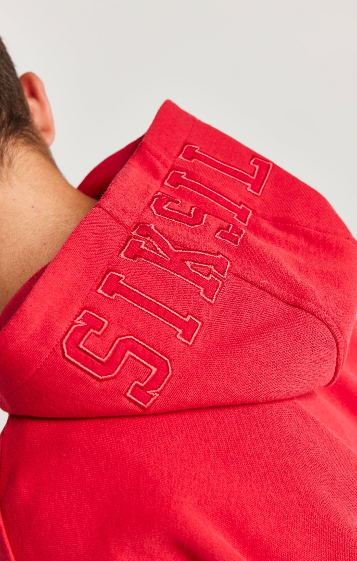 Boys Red Hood Logo Overhead Hoodie sold by Siksilk product image thumbnail 2