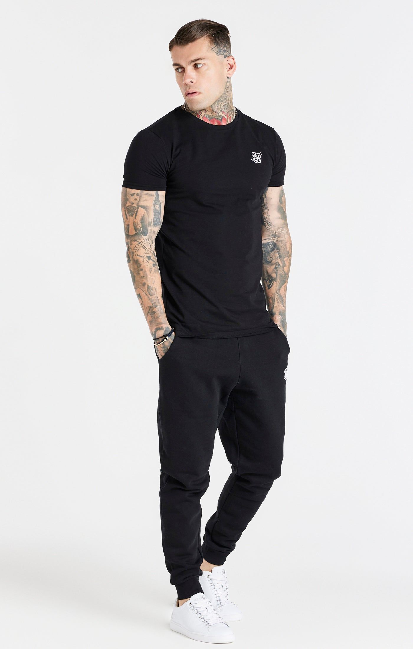 Black Essential Cuffed Jogger sold by Siksilk product image thumbnail 3