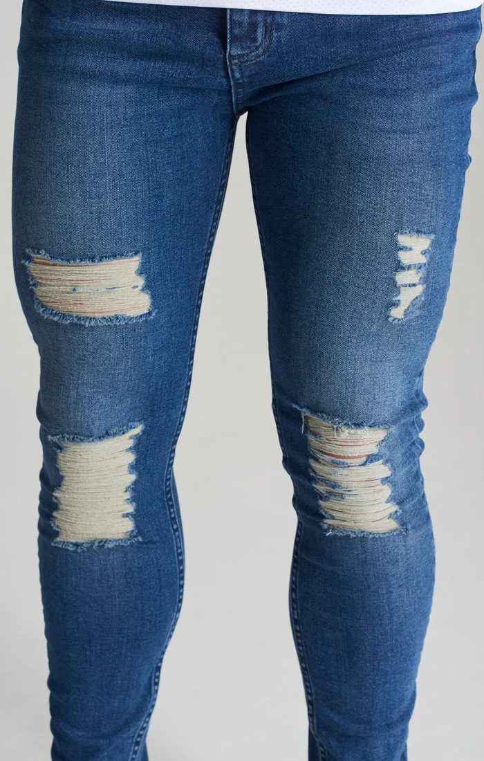 Boys Blue Distressed Skinny Denim Jean sold by Siksilk