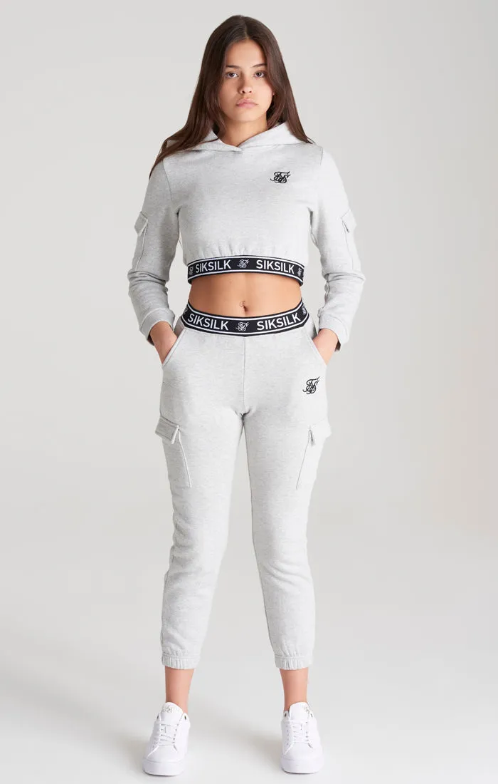 Girls Grey Marl Cargo Track Top sold by Siksilk product image thumbnail 5