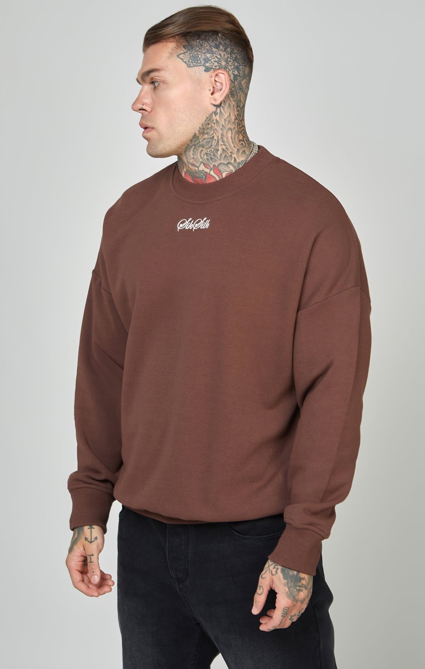 Script Logo Oversized Sweatshirt sold by Siksilk product image thumbnail 4