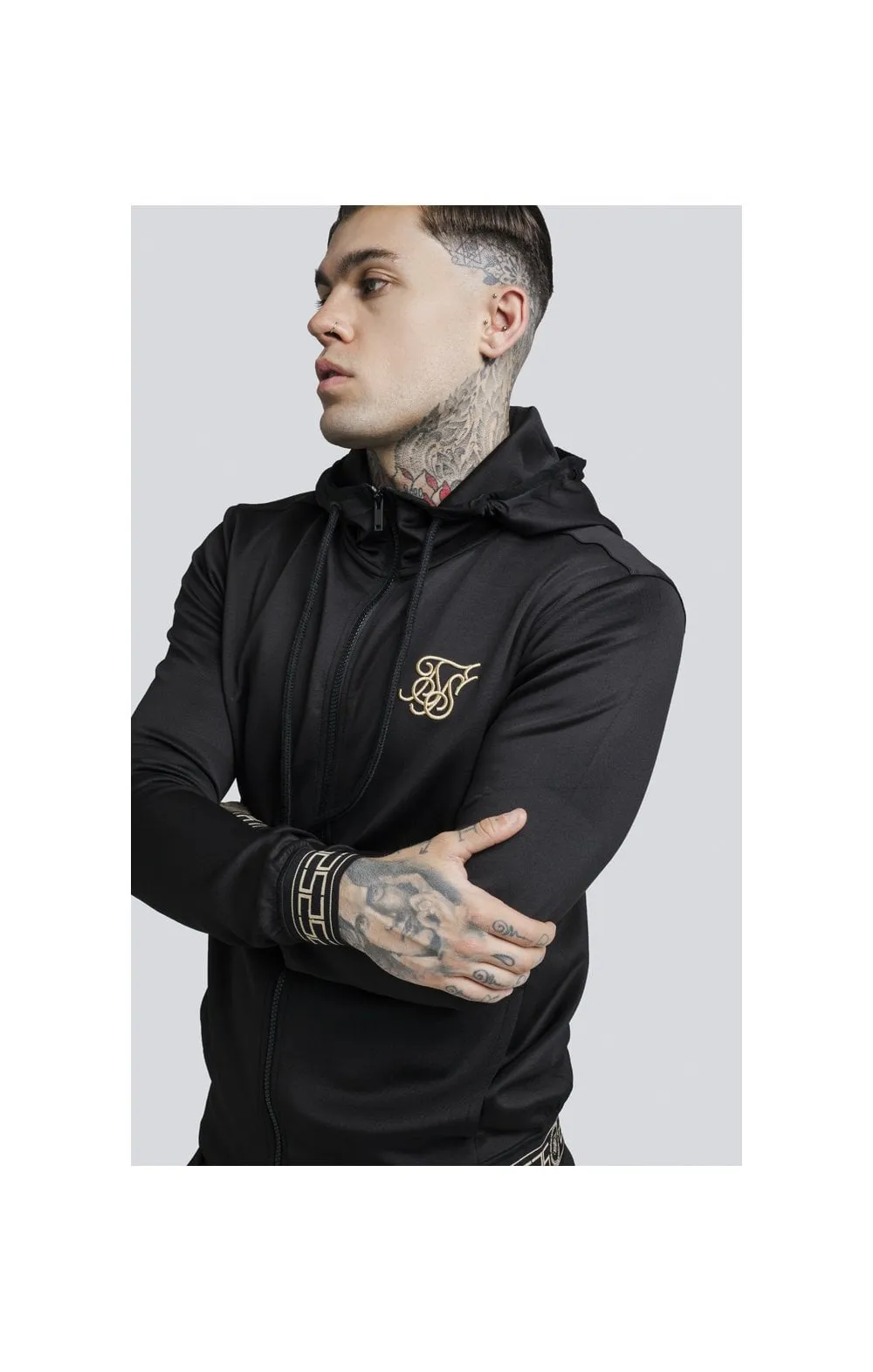 SikSilk Cartel Agility Zip Through Track Top – Black sold by Siksilk product image thumbnail 5
