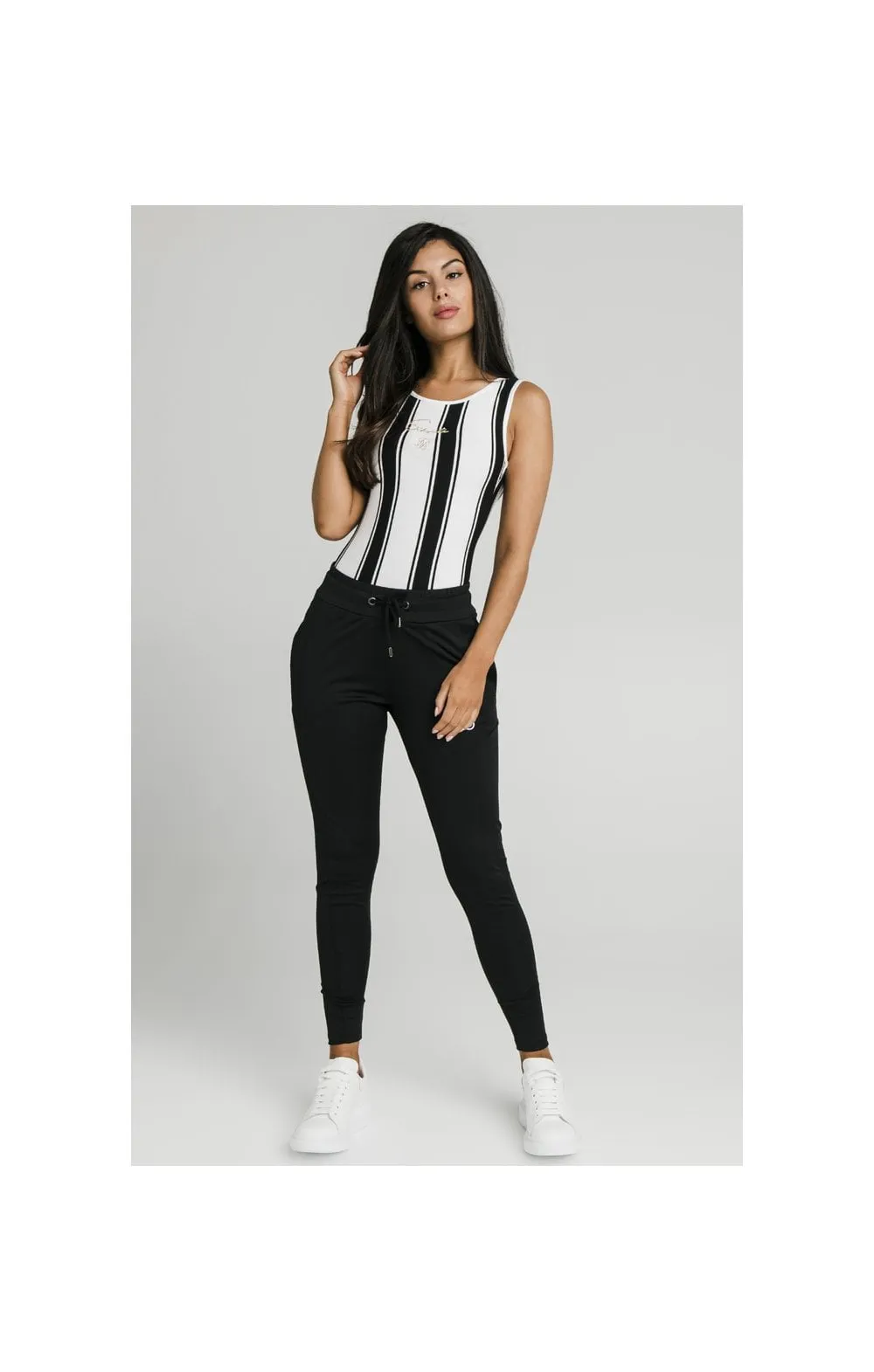 SikSilk Athena Stripe Bodysuit - Black & White sold by Siksilk product image thumbnail 4