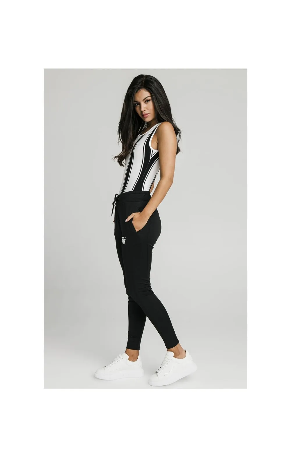 SikSilk Athena Stripe Bodysuit - Black & White sold by Siksilk product image thumbnail 5