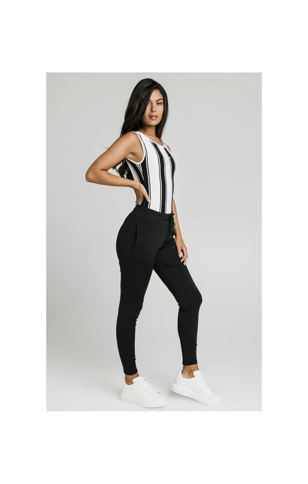 SikSilk Athena Stripe Bodysuit - Black & White sold by Siksilk product image thumbnail 3