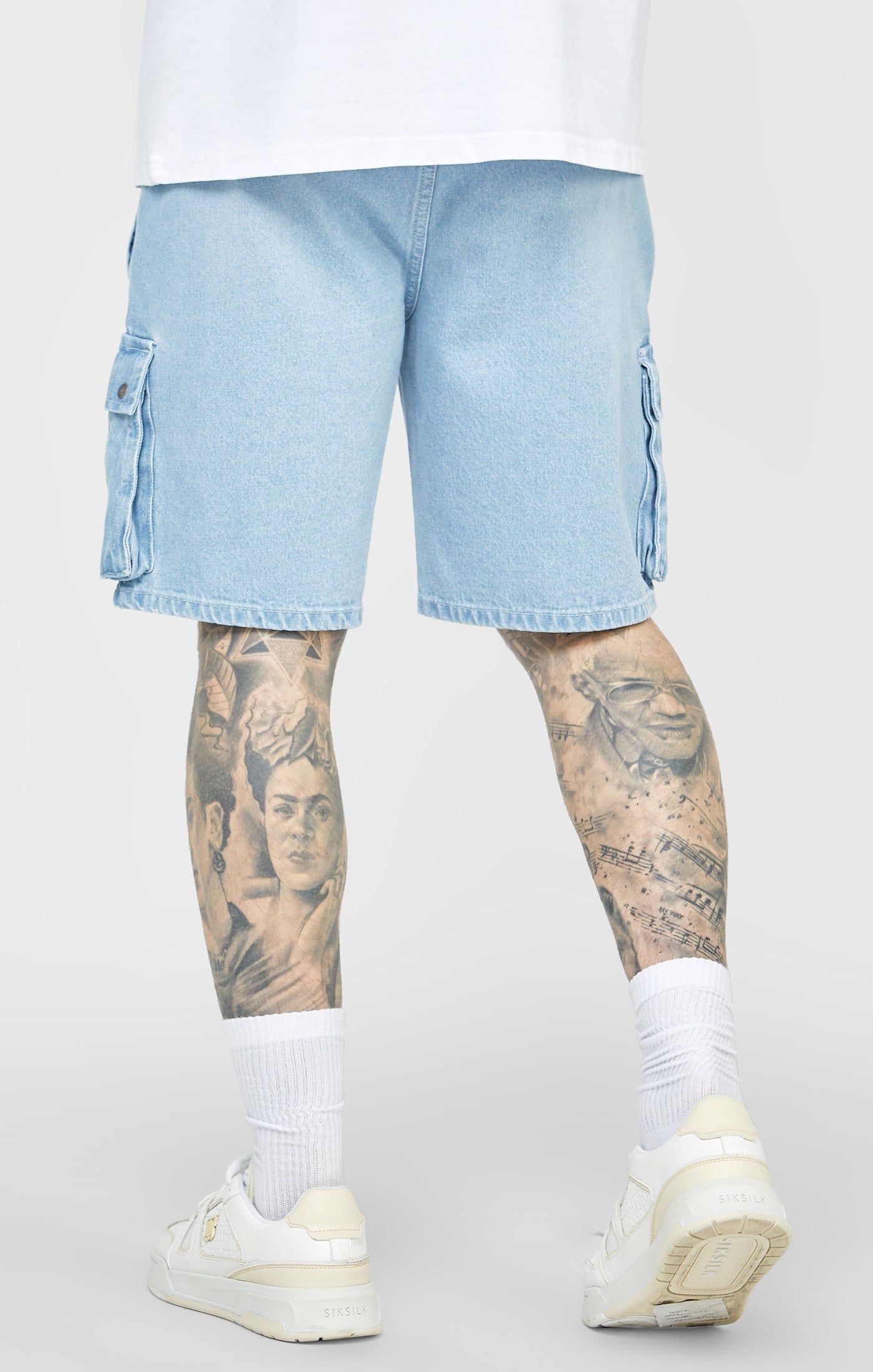 Blue Elasticated Waist Denim Short sold by Siksilk product image thumbnail 4