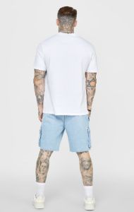 Blue Elasticated Waist Denim Short sold by Siksilk