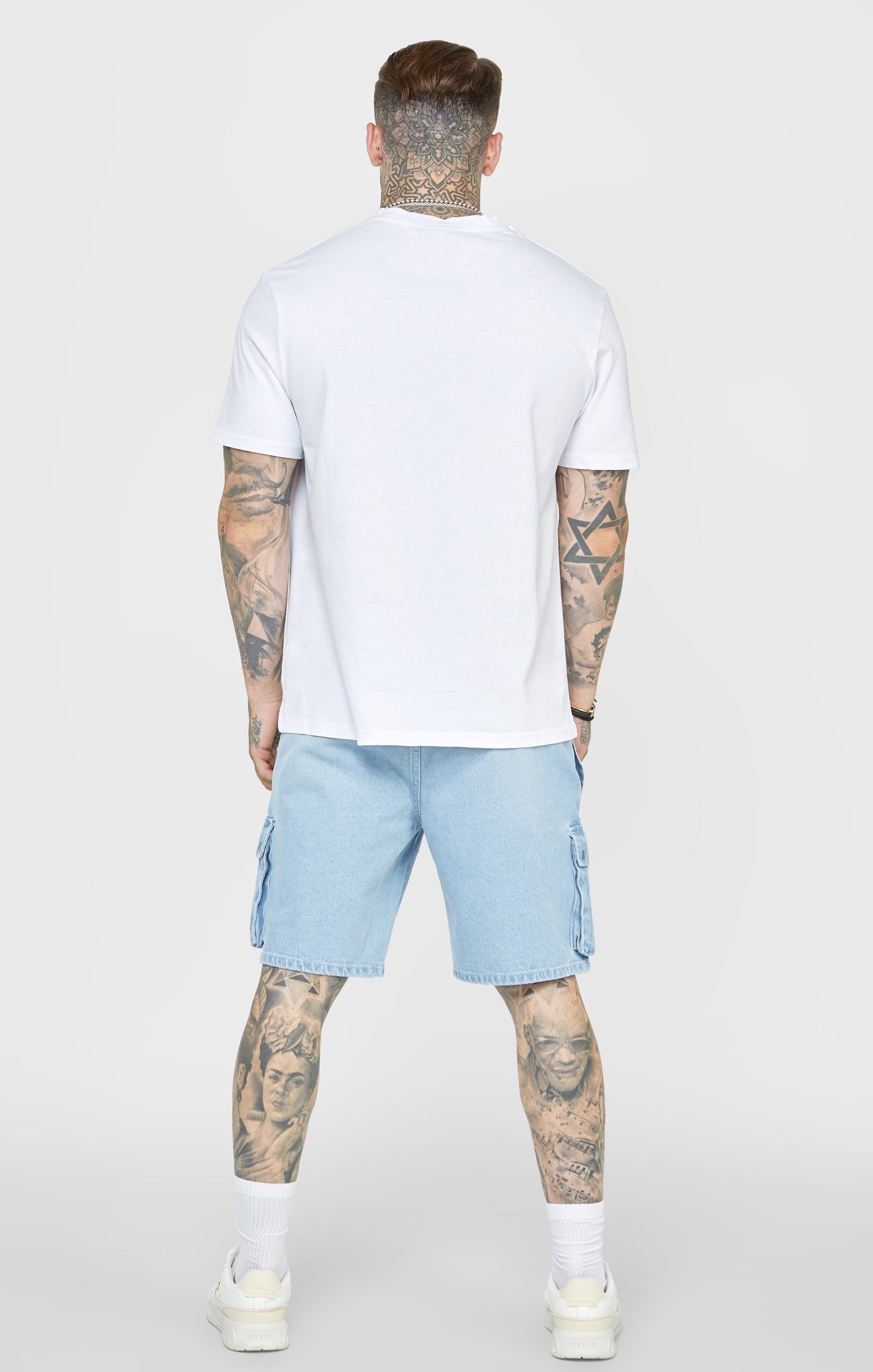 Blue Elasticated Waist Denim Short sold by Siksilk product image thumbnail 5