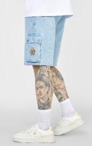 Blue Elasticated Waist Denim Short sold by Siksilk