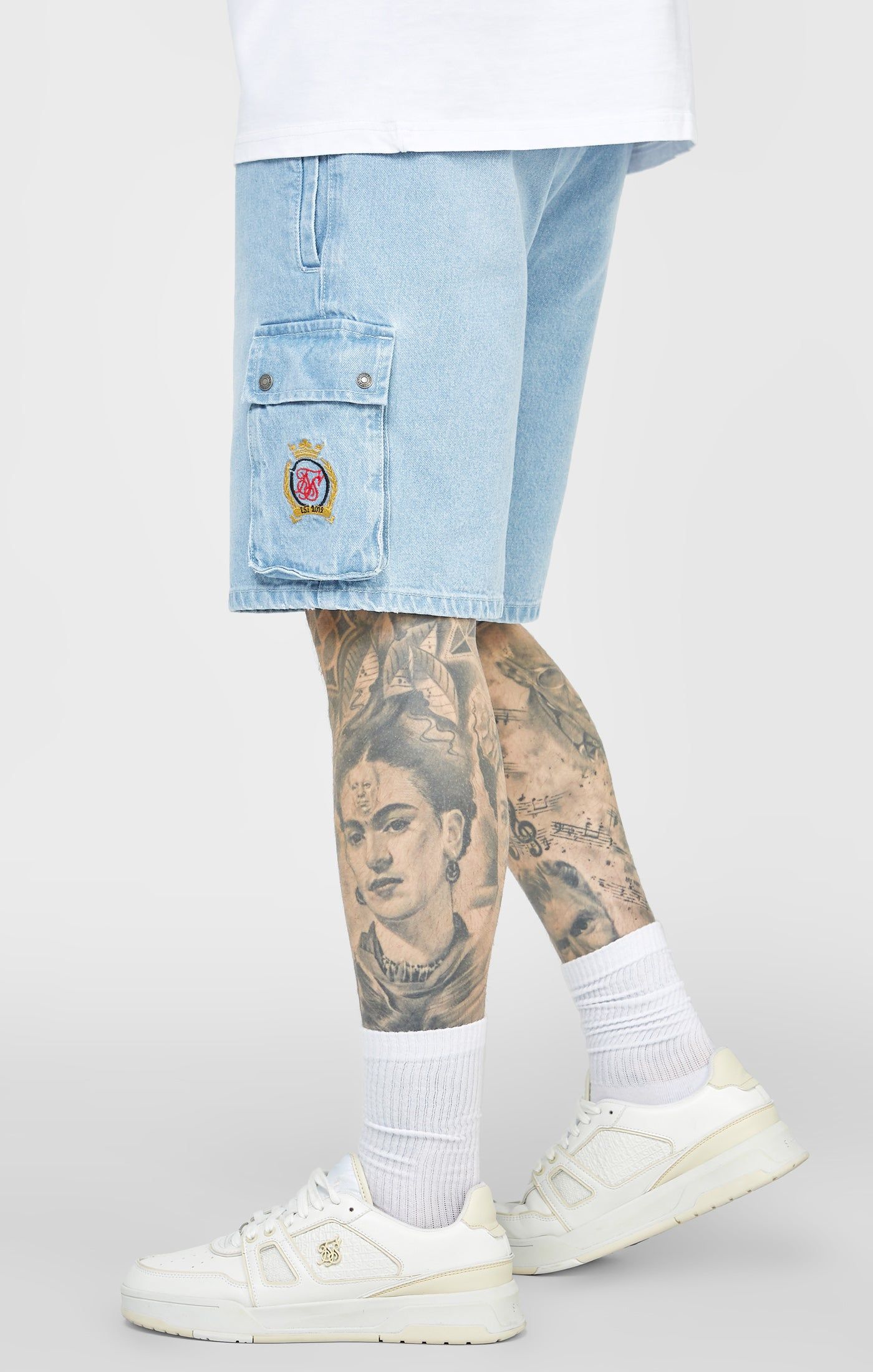 Blue Elasticated Waist Denim Short sold by Siksilk product image thumbnail 2