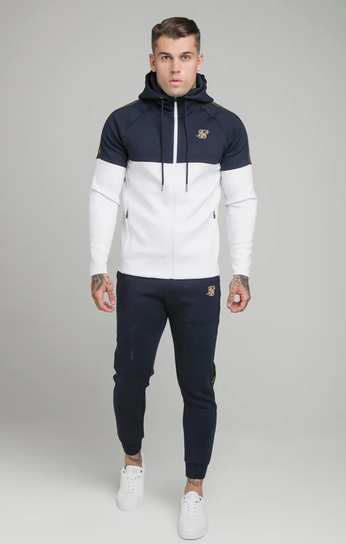 Navy Tape Zip Through Hoodie And Jogger Set sold by Siksilk product image thumbnail 2