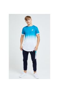 Illusive London Flux Tech Tee - Blue & White sold by Siksilk