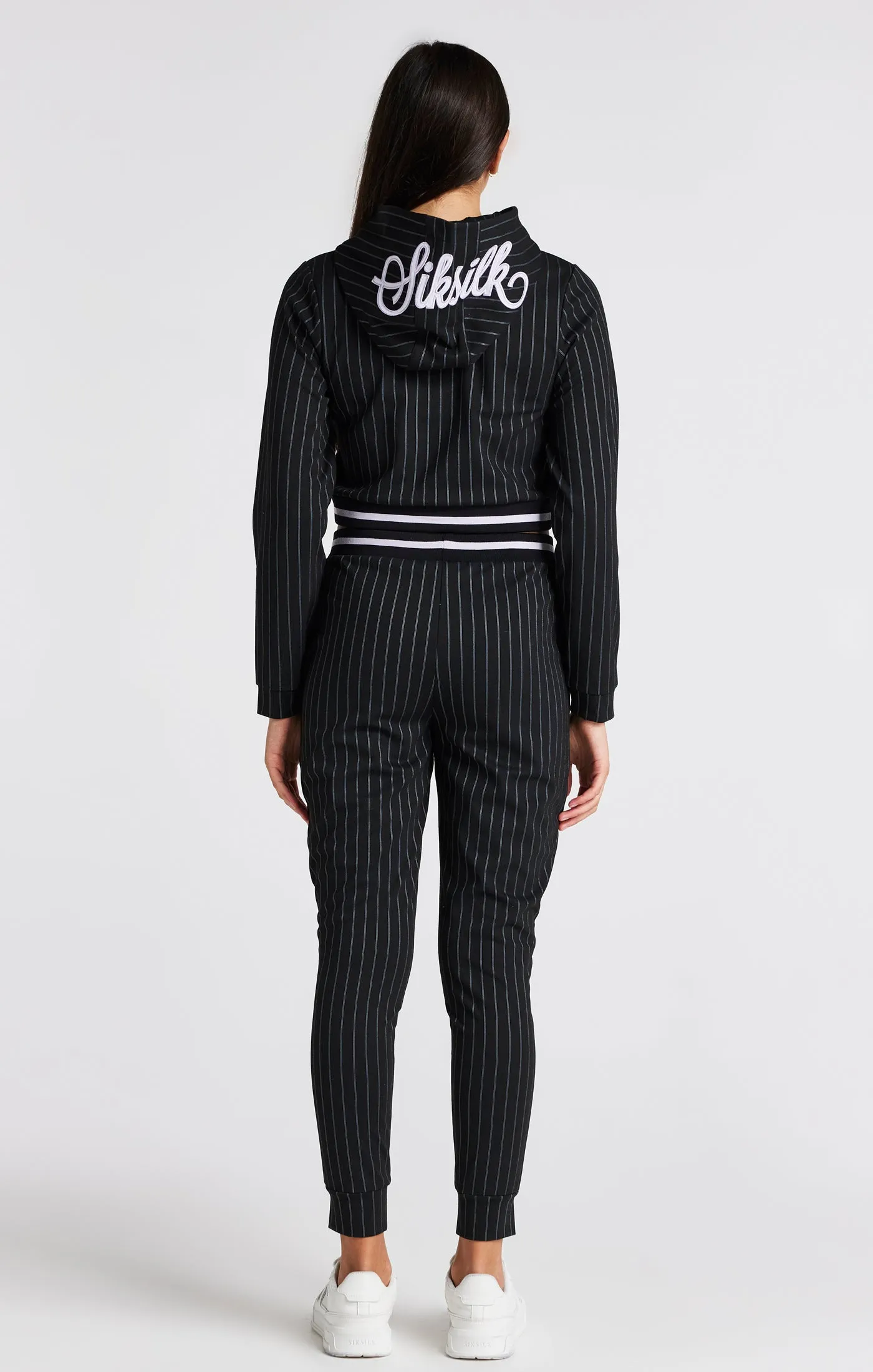 Girls Black Pinstripe Track Pant sold by Siksilk product image thumbnail 5