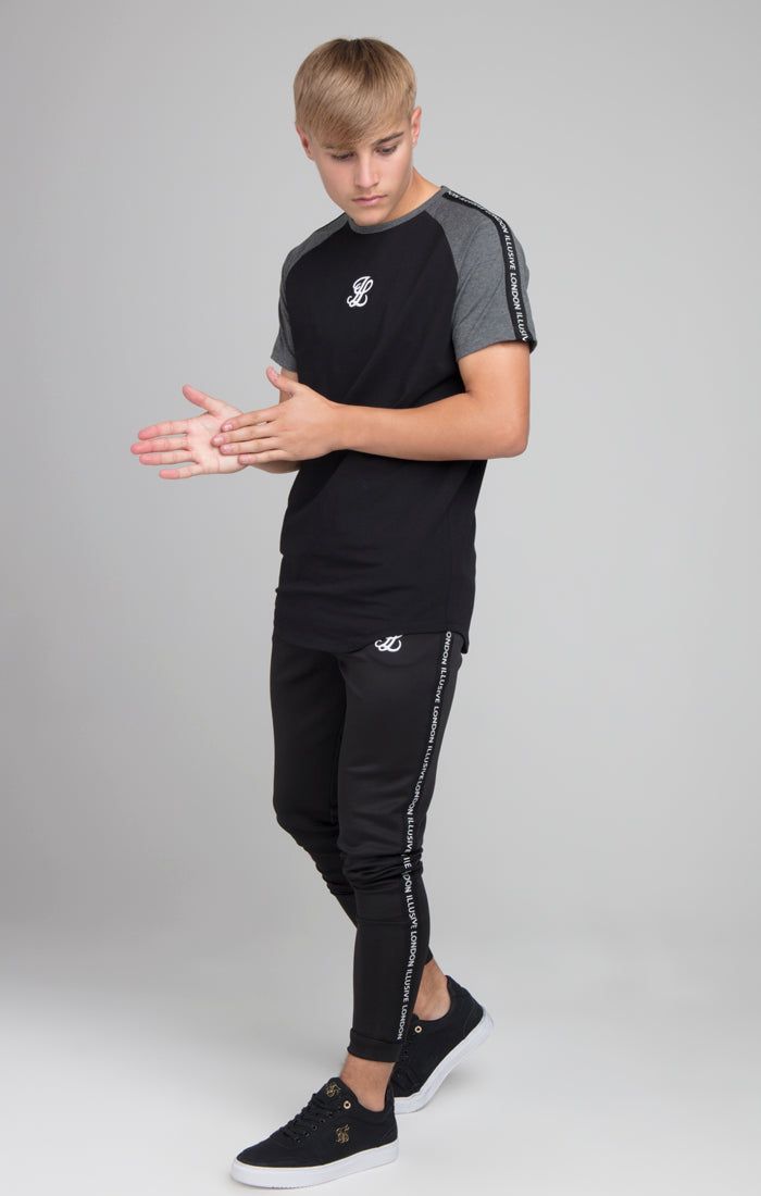 Boys Illusive Black Taped Jogger sold by Siksilk product image thumbnail 2