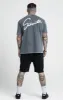 Black Acid Wash Script Print Oversized T-Shirt sold by Siksilk