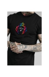 SikSilk Embossed Fitted Box Tee - Black sold by Siksilk