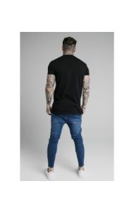 SikSilk Embossed Fitted Box Tee - Black sold by Siksilk
