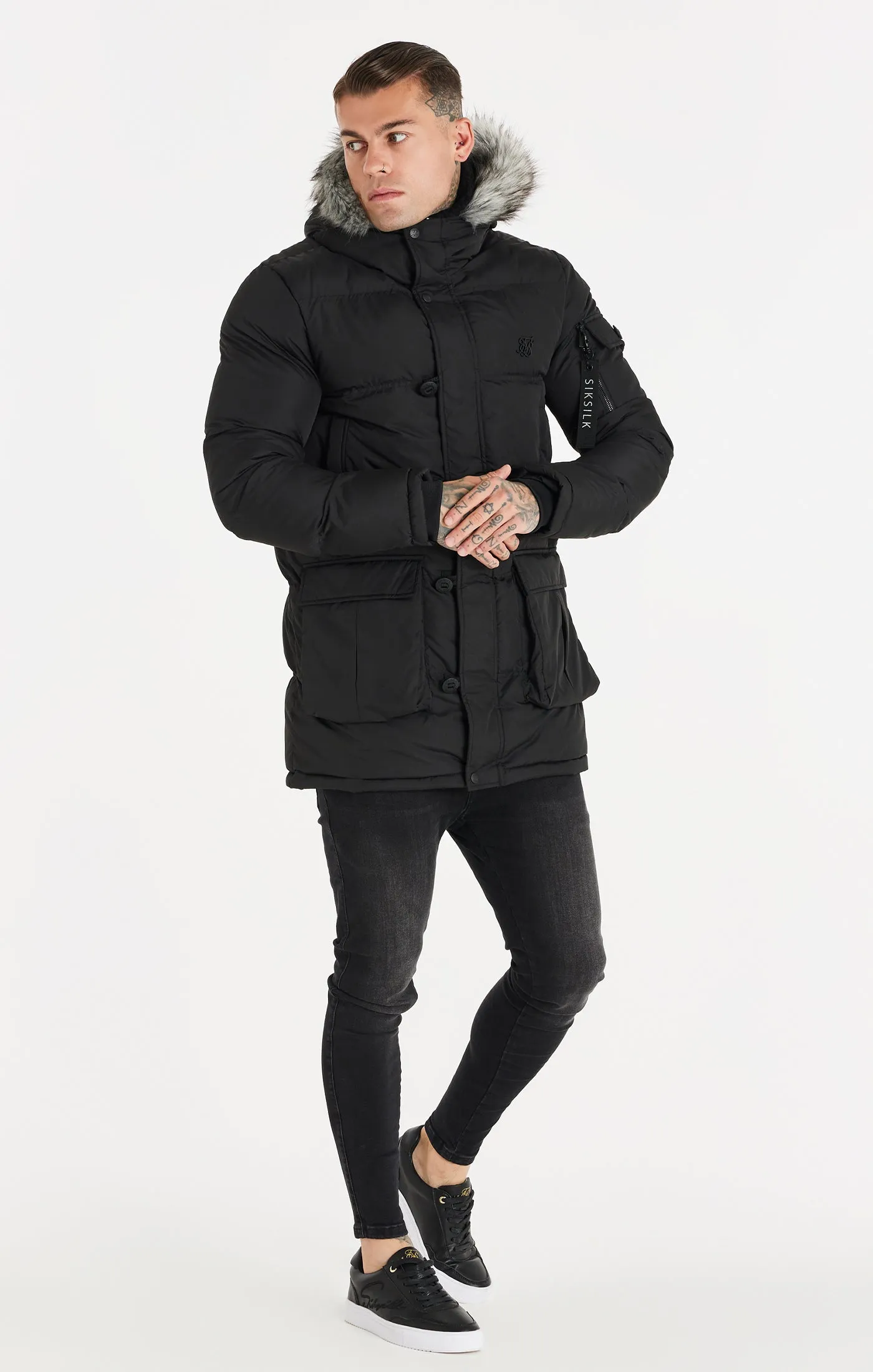 Black Arctic Parka sold by Siksilk product image thumbnail 4
