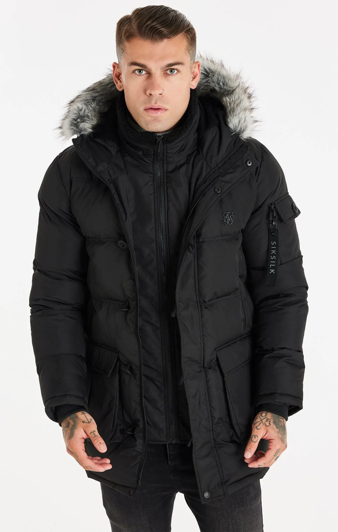 Black Arctic Parka sold by Siksilk