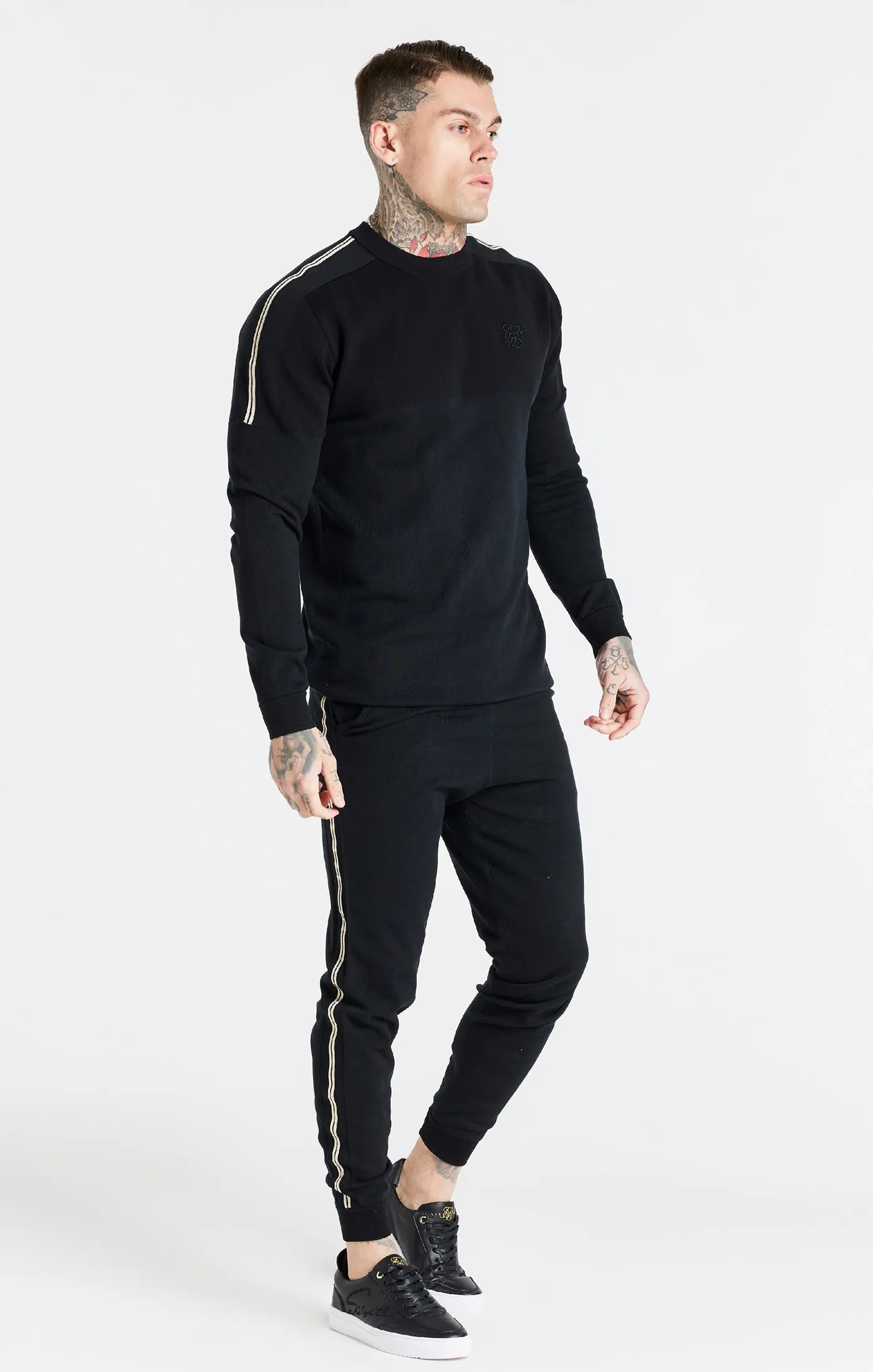 Black Crew Neck Sweatshirt sold by Siksilk product image thumbnail 3