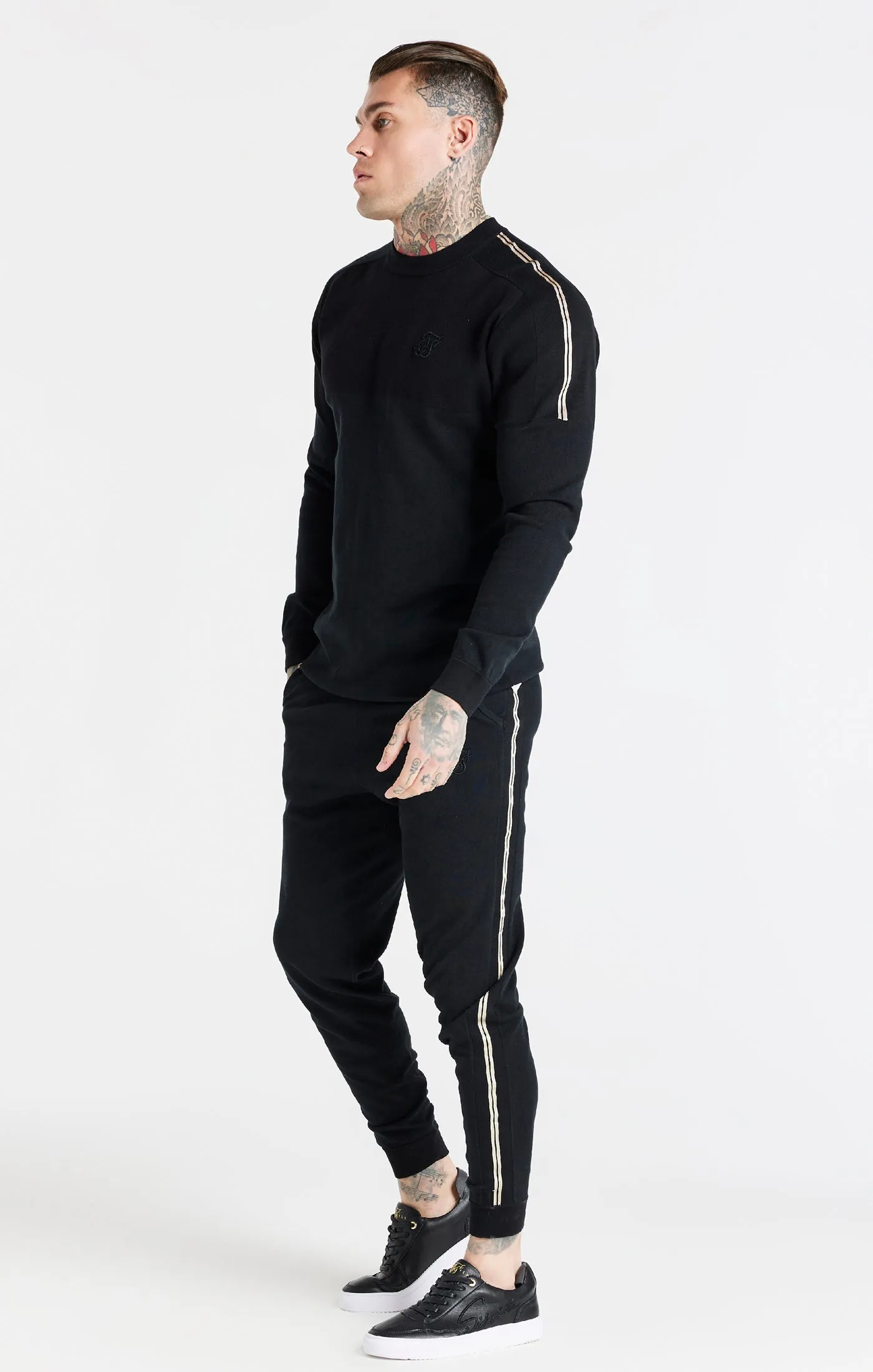 Black Crew Neck Sweatshirt sold by Siksilk product image thumbnail 4