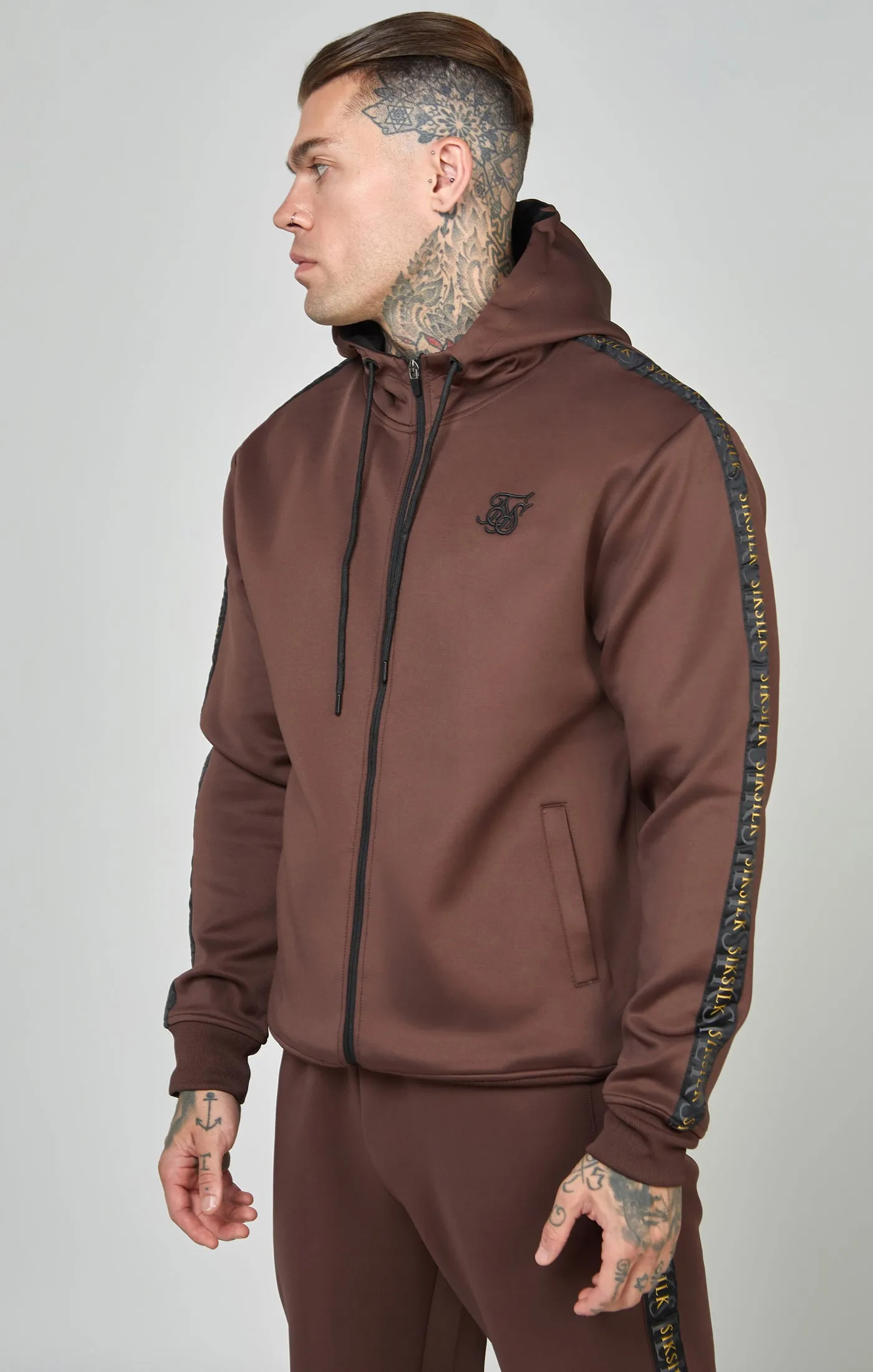 Gold Tape Zip Through Hoodie sold by Siksilk product image thumbnail 4