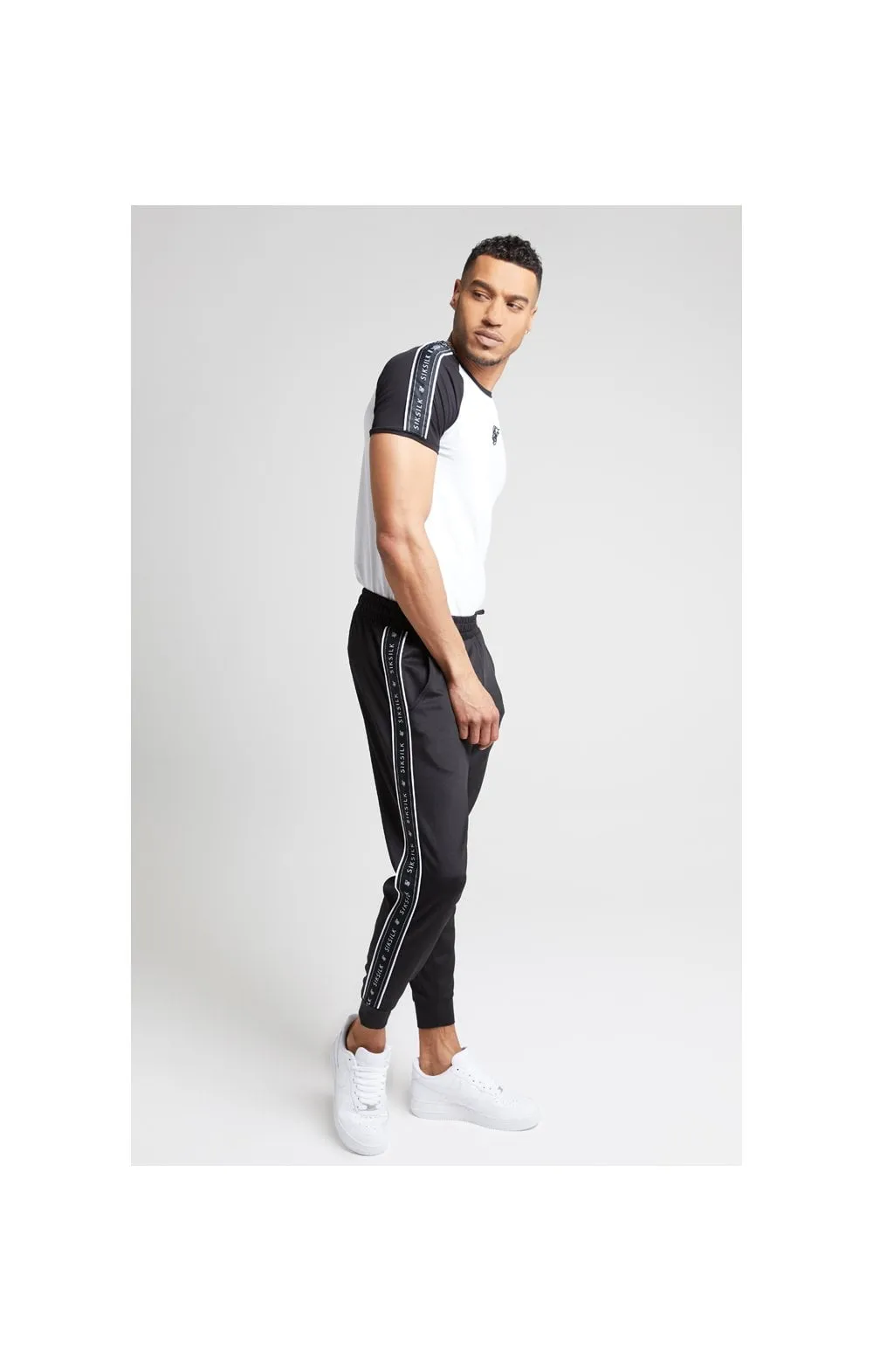 SikSilk S/S Raglan Straight Hem Tape Gym Tee - White sold by Siksilk product image thumbnail 5