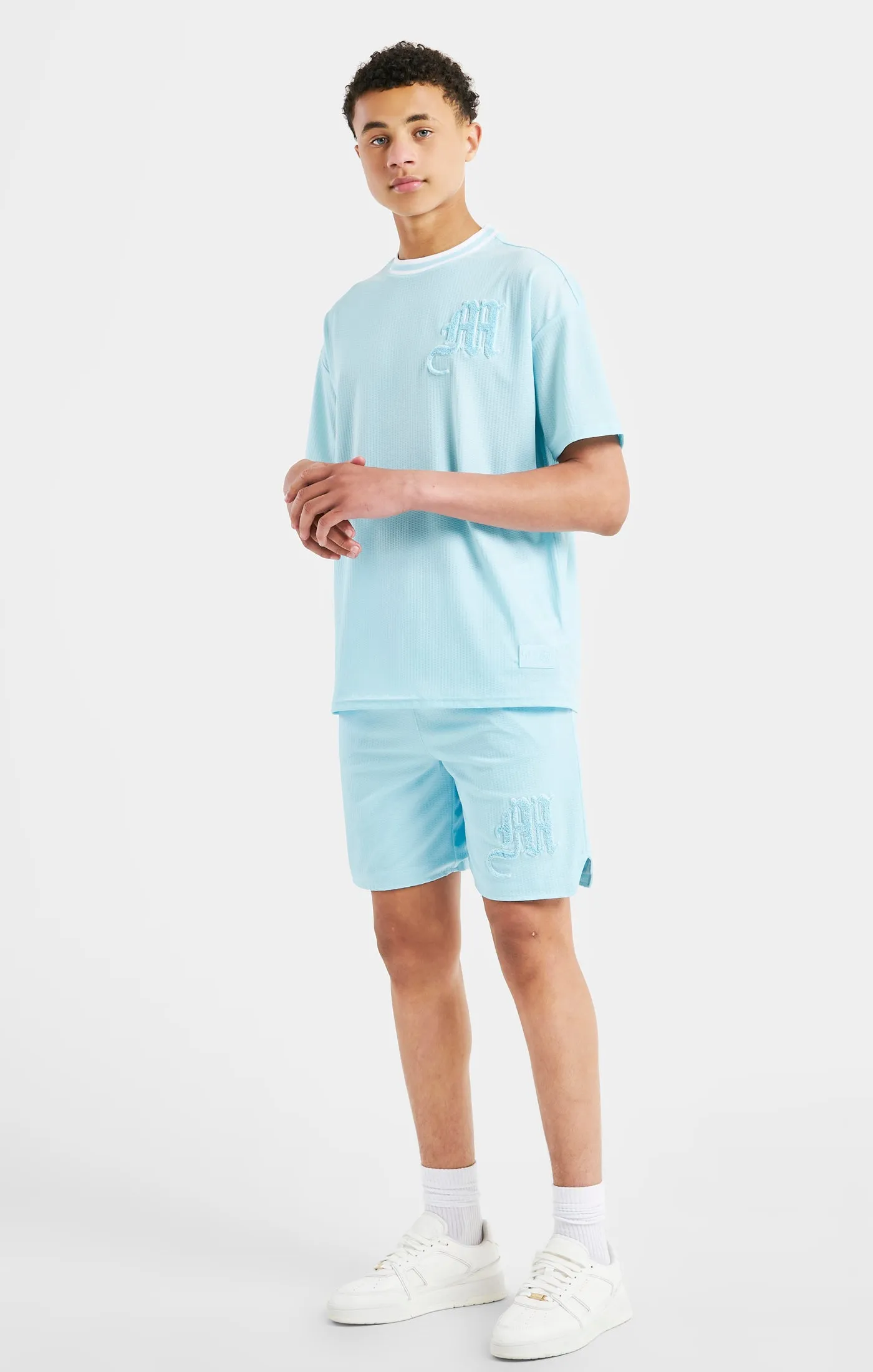 Messi x SikSilk Logo Drop Shoulder Tee - Blue sold by Siksilk product image thumbnail 4