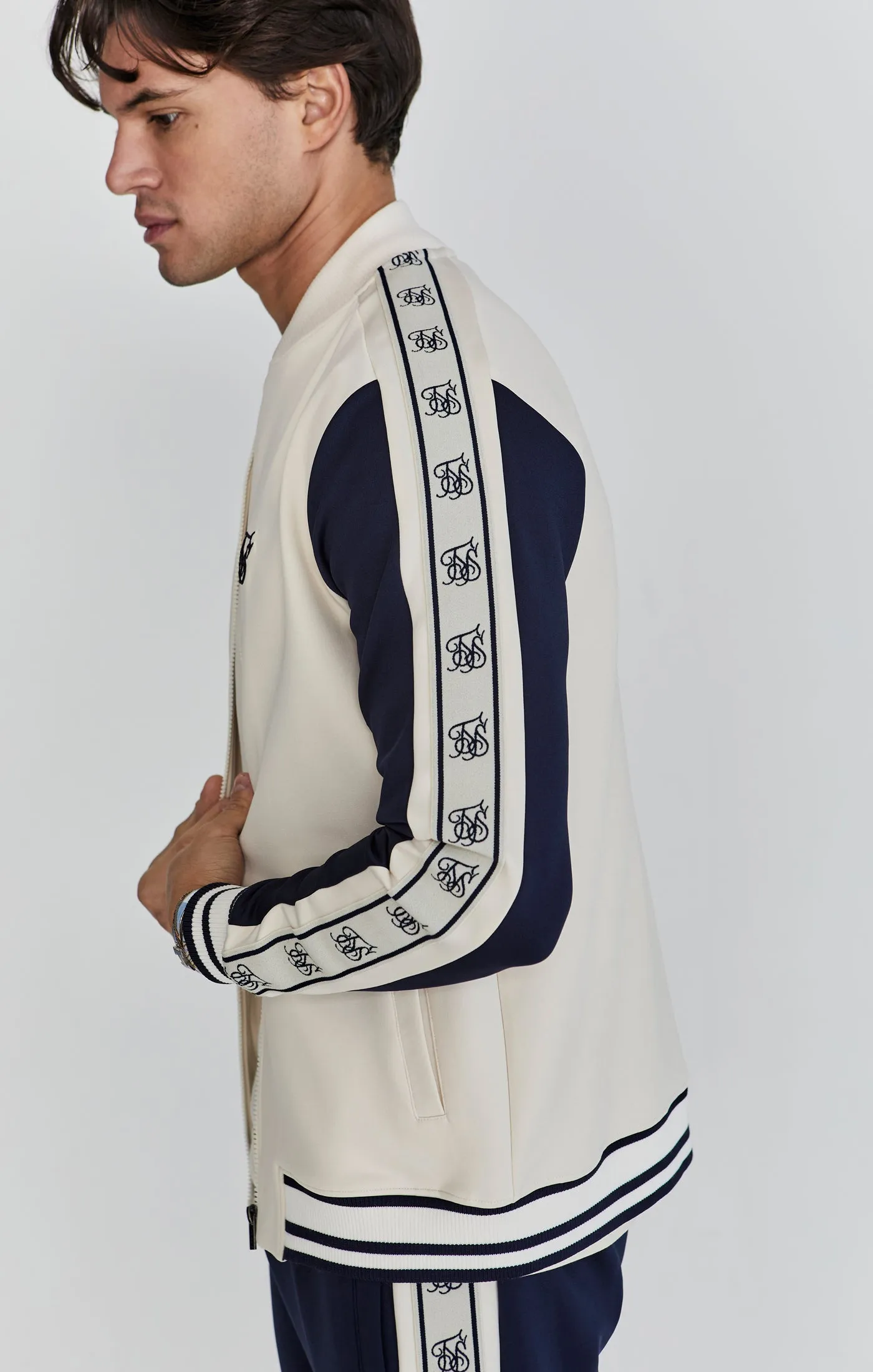 Ecru Bomber Jacket sold by Siksilk