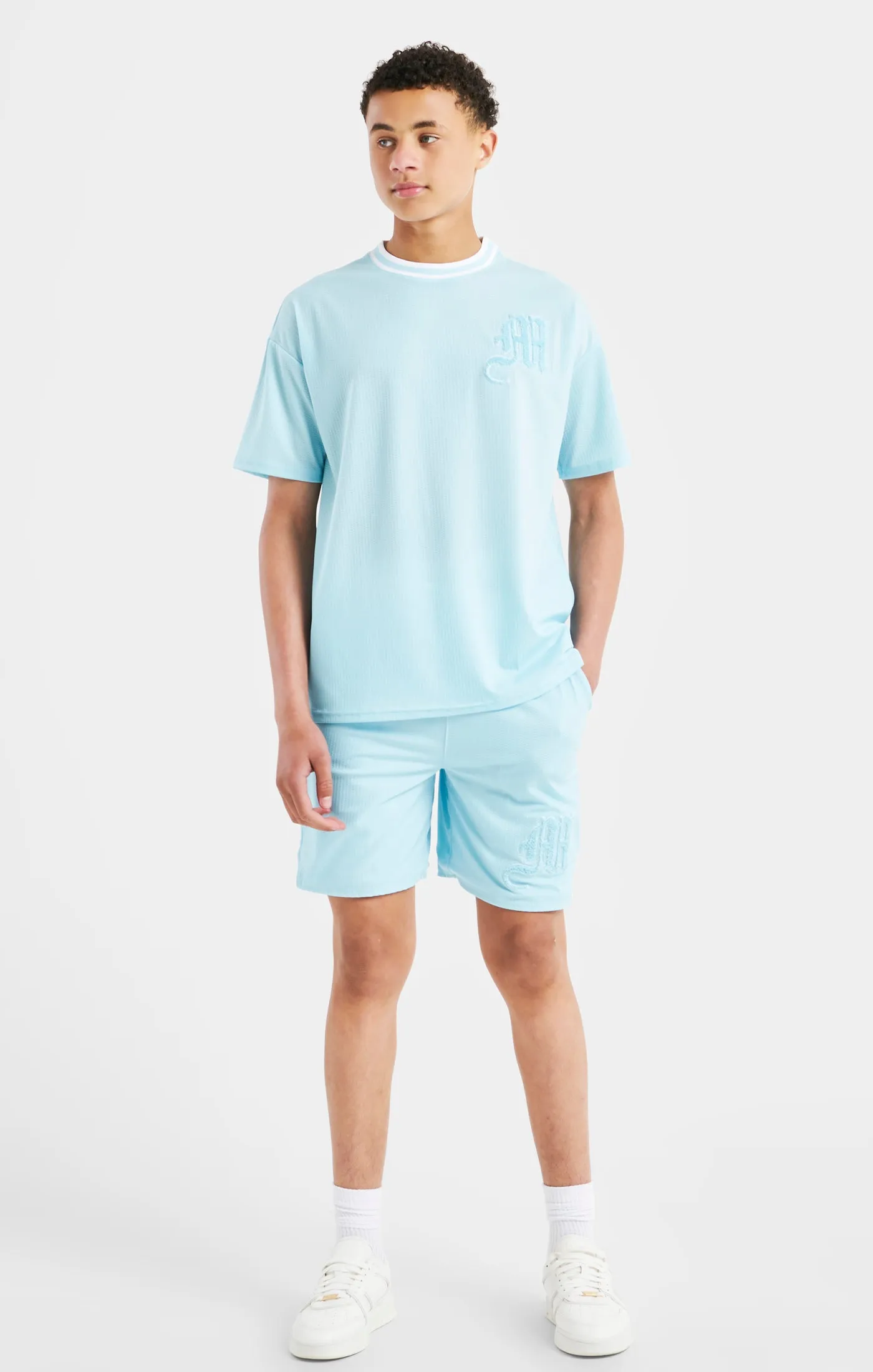 Messi x SikSilk Logo Drop Shoulder Tee - Blue sold by Siksilk product image thumbnail 3