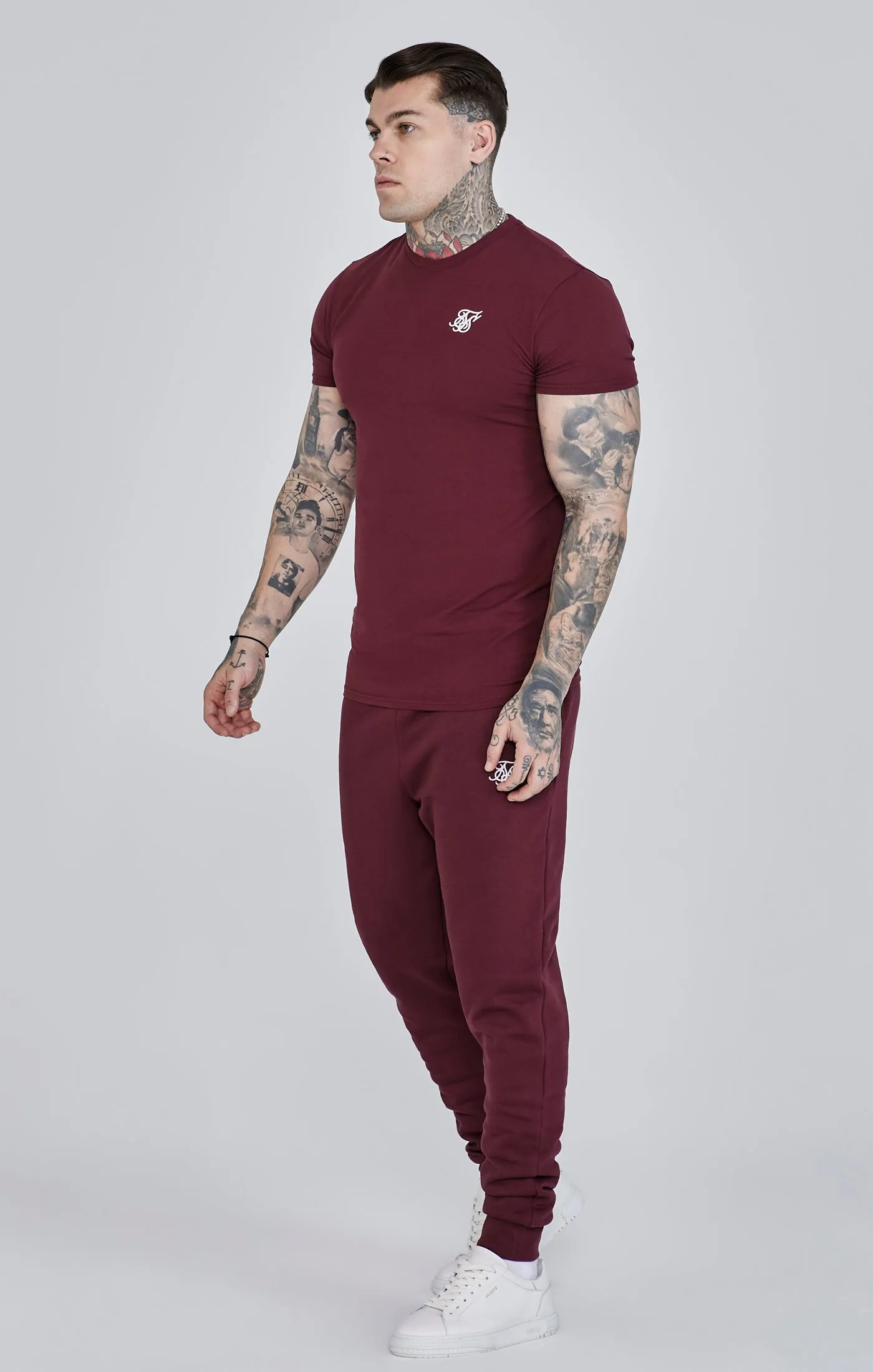 Burgundy Essentials T-Shirt sold by Siksilk product image thumbnail 4