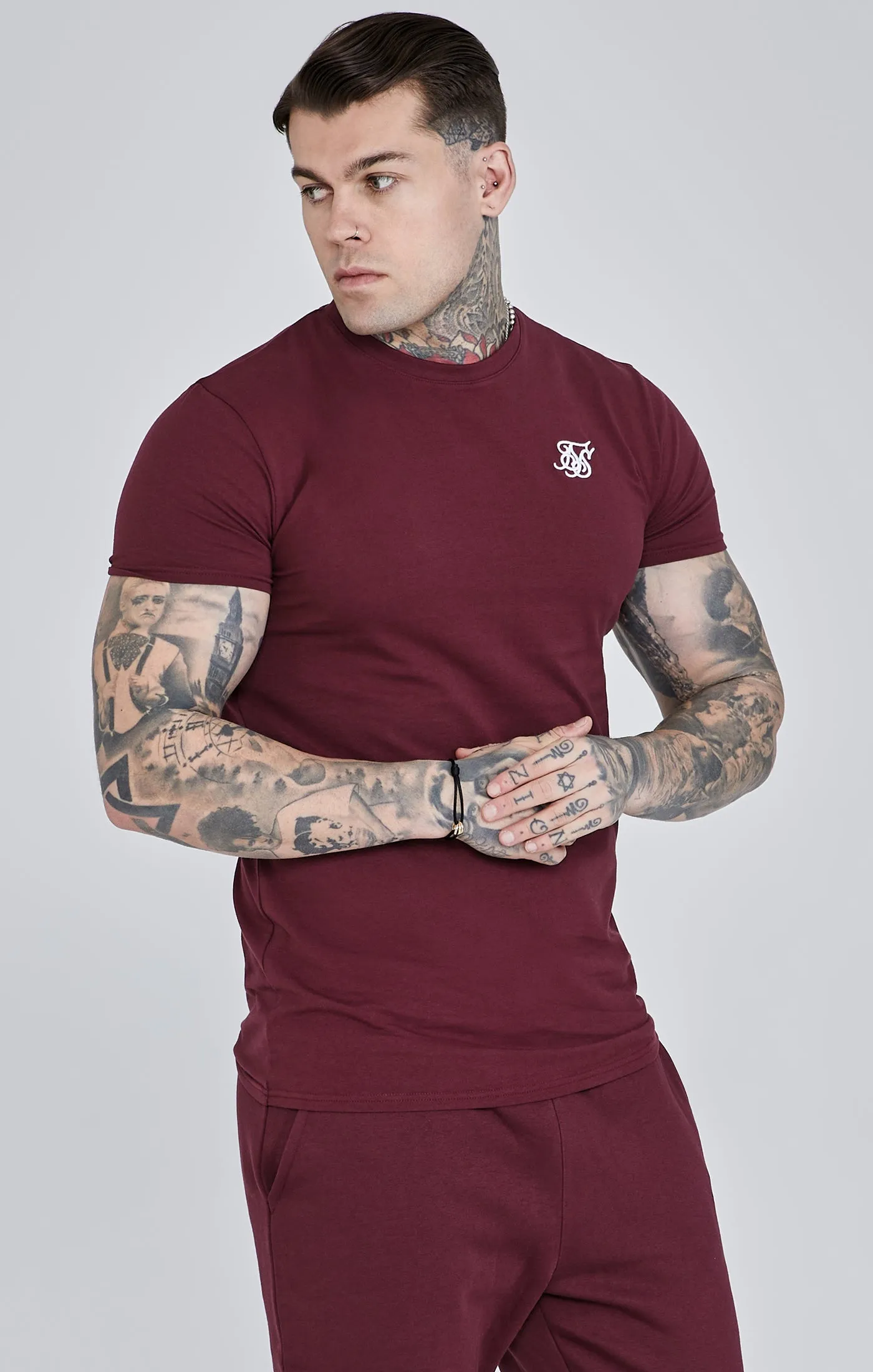 Burgundy Essentials T-Shirt sold by Siksilk