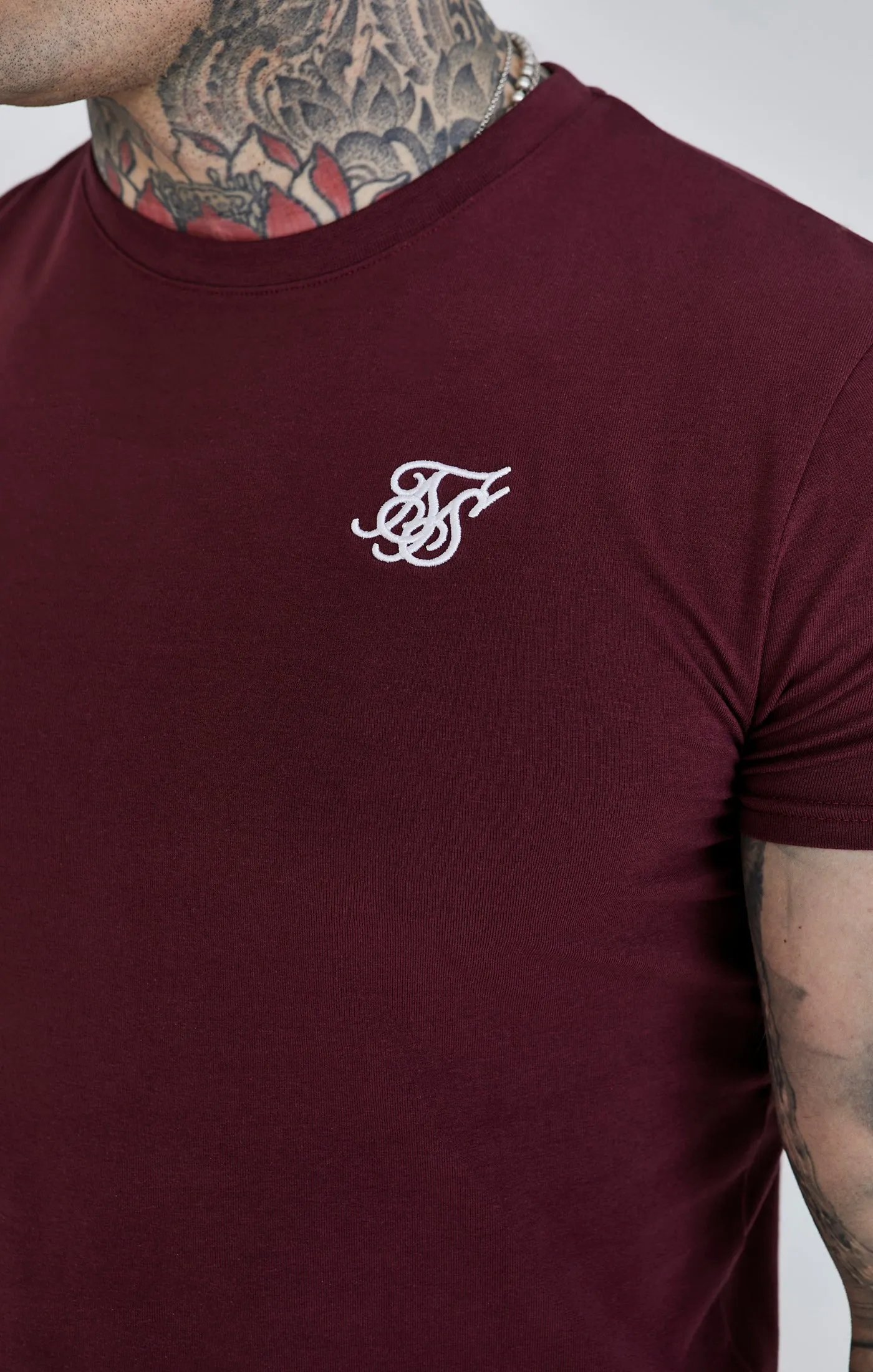 Burgundy Essentials T-Shirt sold by Siksilk product image thumbnail 3