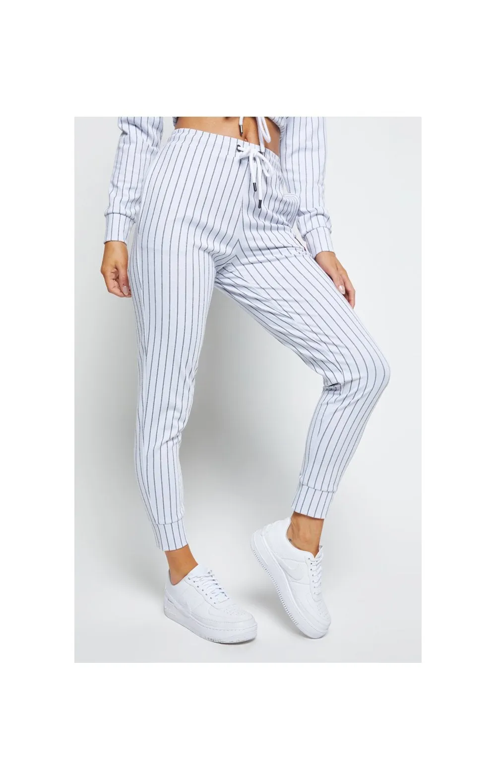 SikSilk Retro Sports Track Pants - White & Black sold by Siksilk product image thumbnail 4