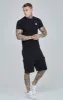 Black Essential Short Sleeve Muscle Fit T-Shirt sold by Siksilk