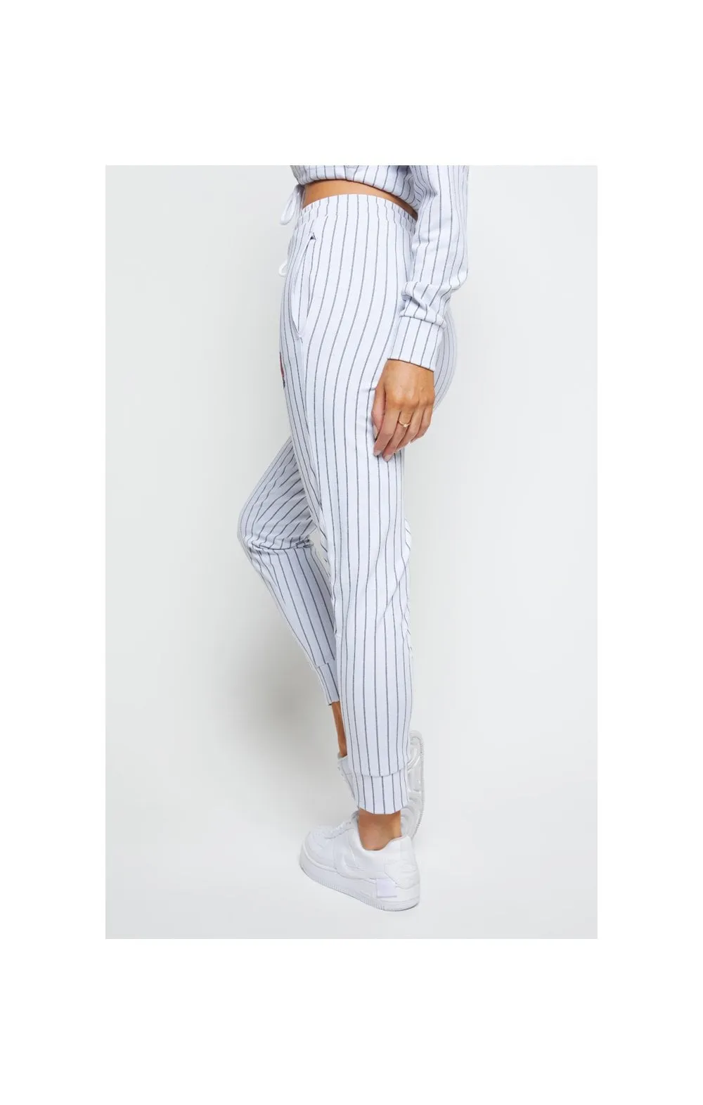 SikSilk Retro Sports Track Pants - White & Black sold by Siksilk product image thumbnail 2