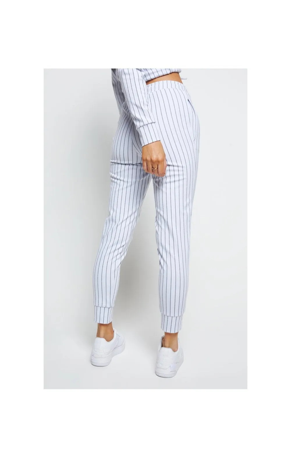 SikSilk Retro Sports Track Pants - White & Black sold by Siksilk product image thumbnail 3