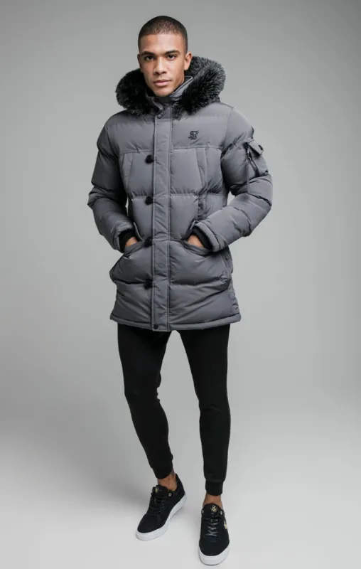 Grey Puff Parka sold by Siksilk
