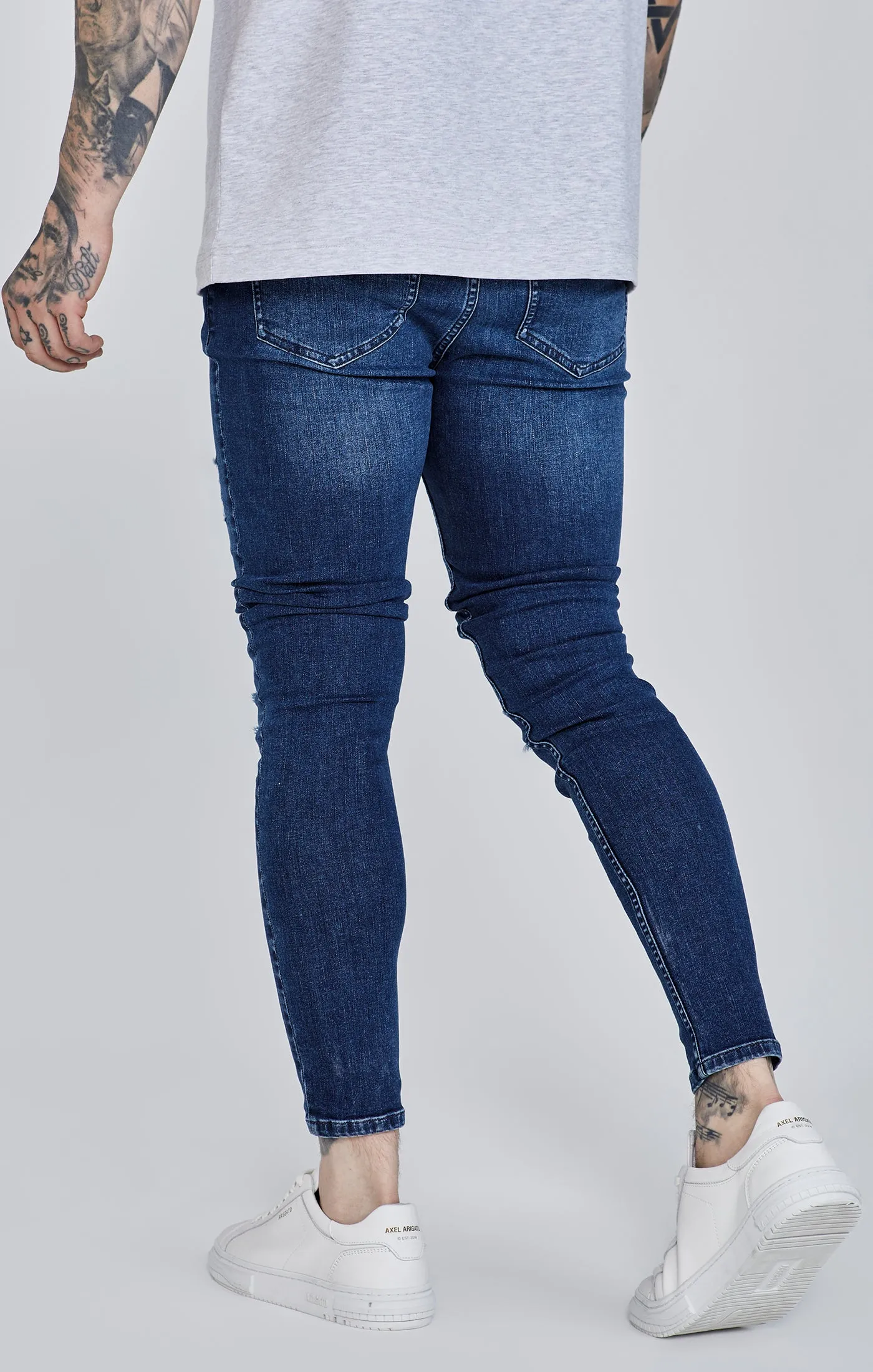 Blue Distressed Skinny Jeans sold by Siksilk product image thumbnail 4