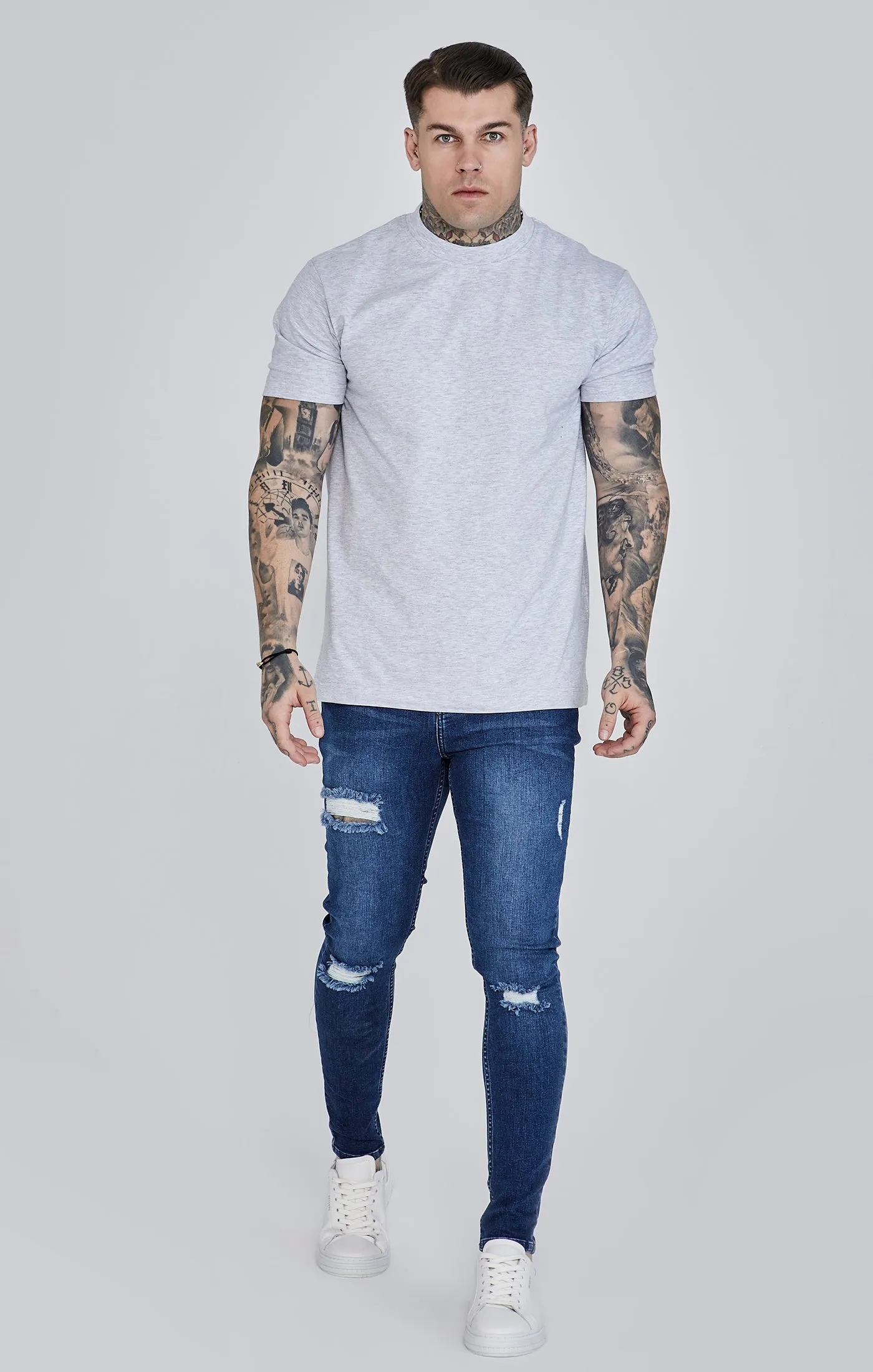 Blue Distressed Skinny Jeans sold by Siksilk product image thumbnail 2