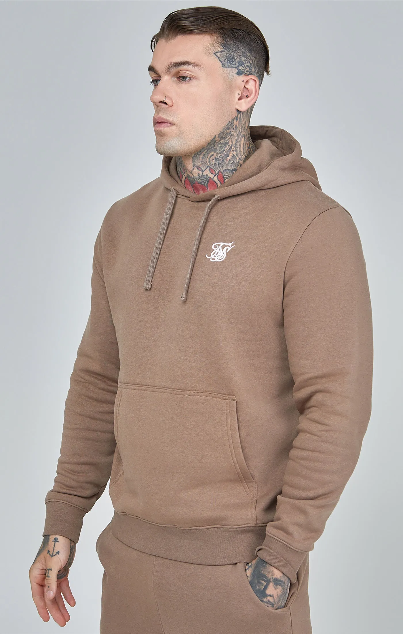 Brown Essential Overhead Hoodie sold by Siksilk