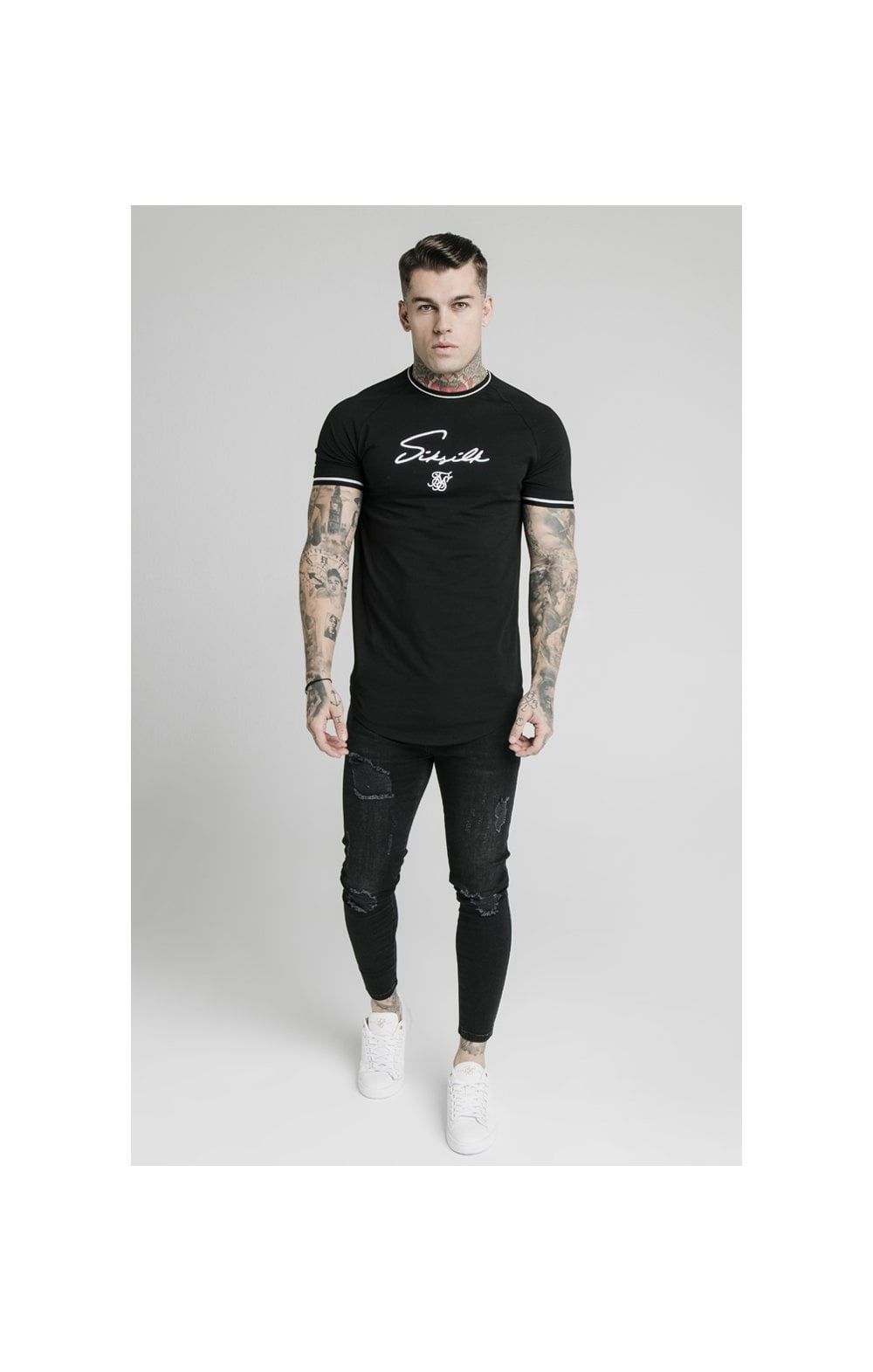SikSilk Signature Piped Tech Tee - Black sold by Siksilk product image thumbnail 3
