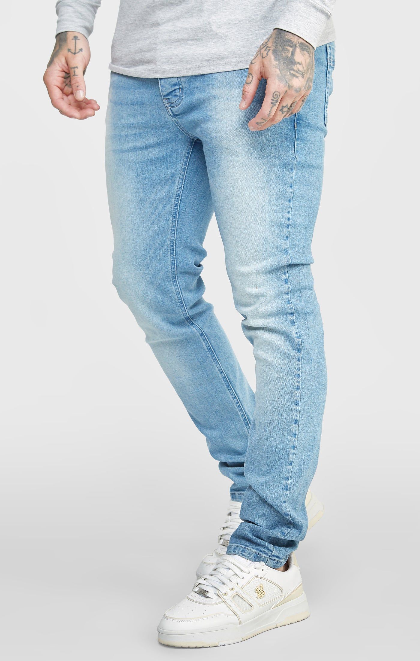 Blue Wash Slim Fit Denim sold by Siksilk