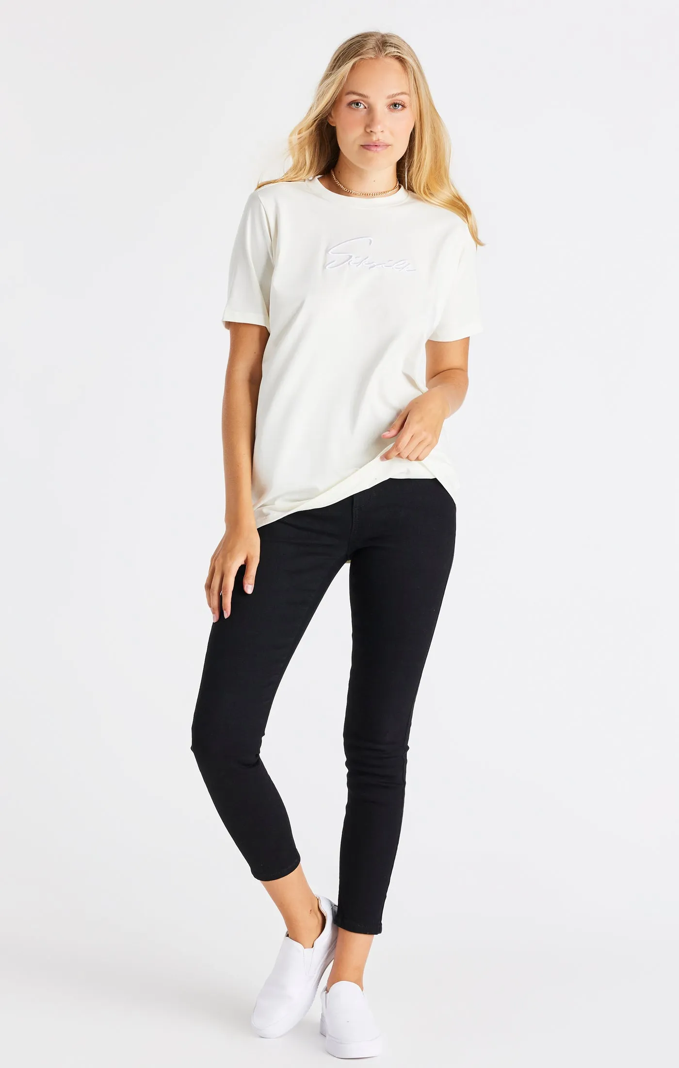 Ecru Boyfriend T-Shirt sold by Siksilk product image thumbnail 3