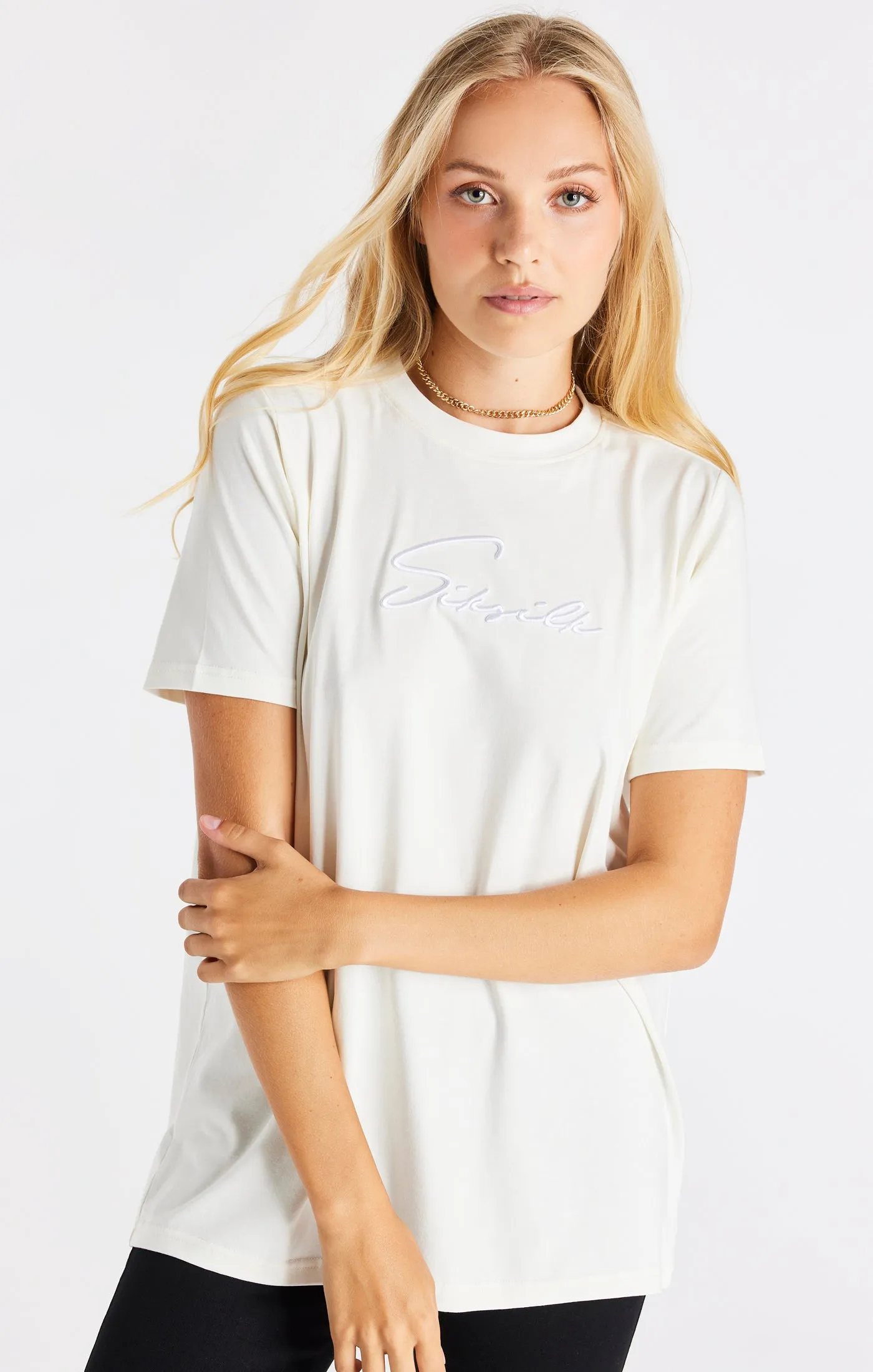 Ecru Boyfriend T-Shirt sold by Siksilk