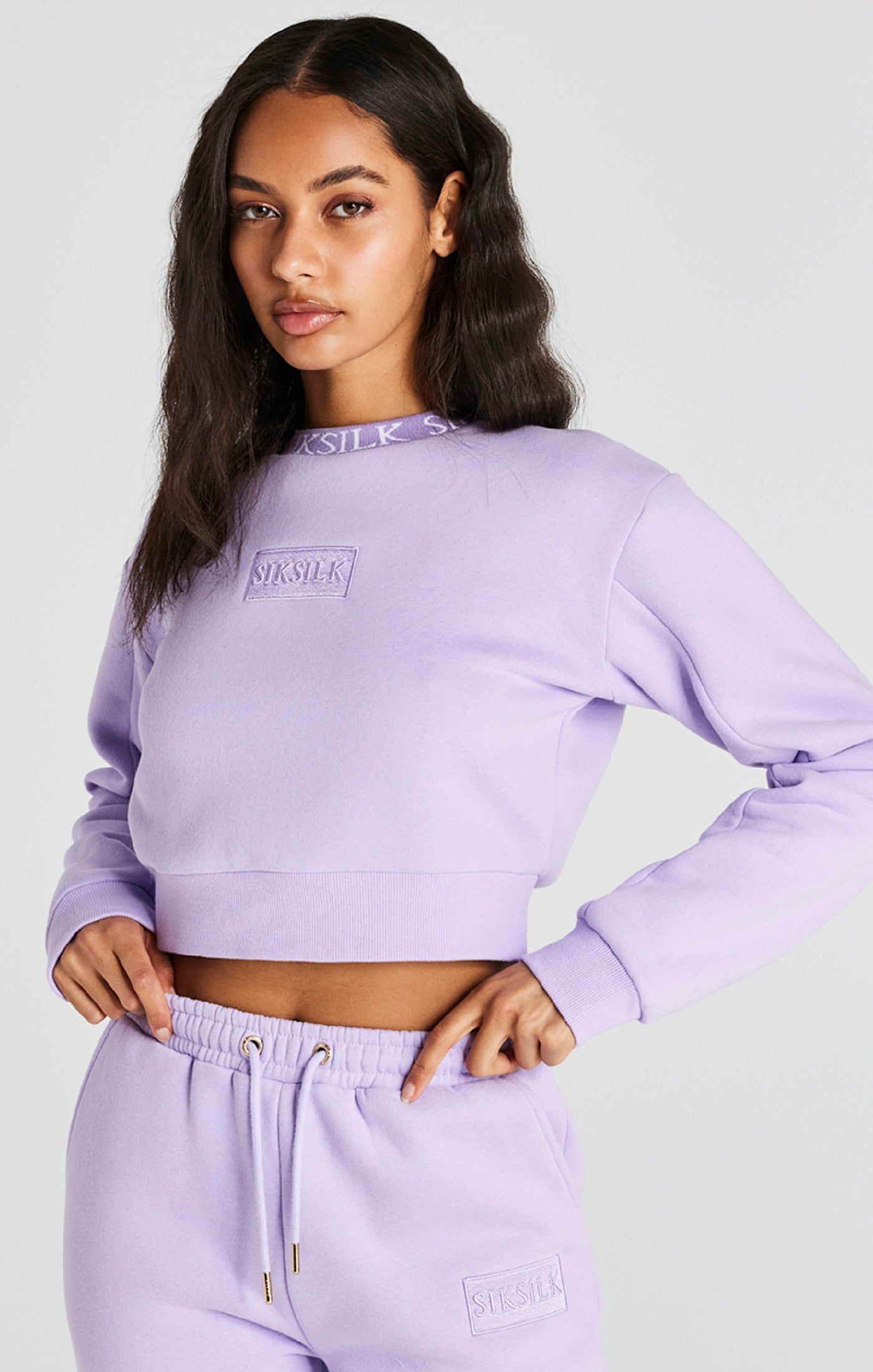 Lilac Crop Sweatshirt sold by Siksilk