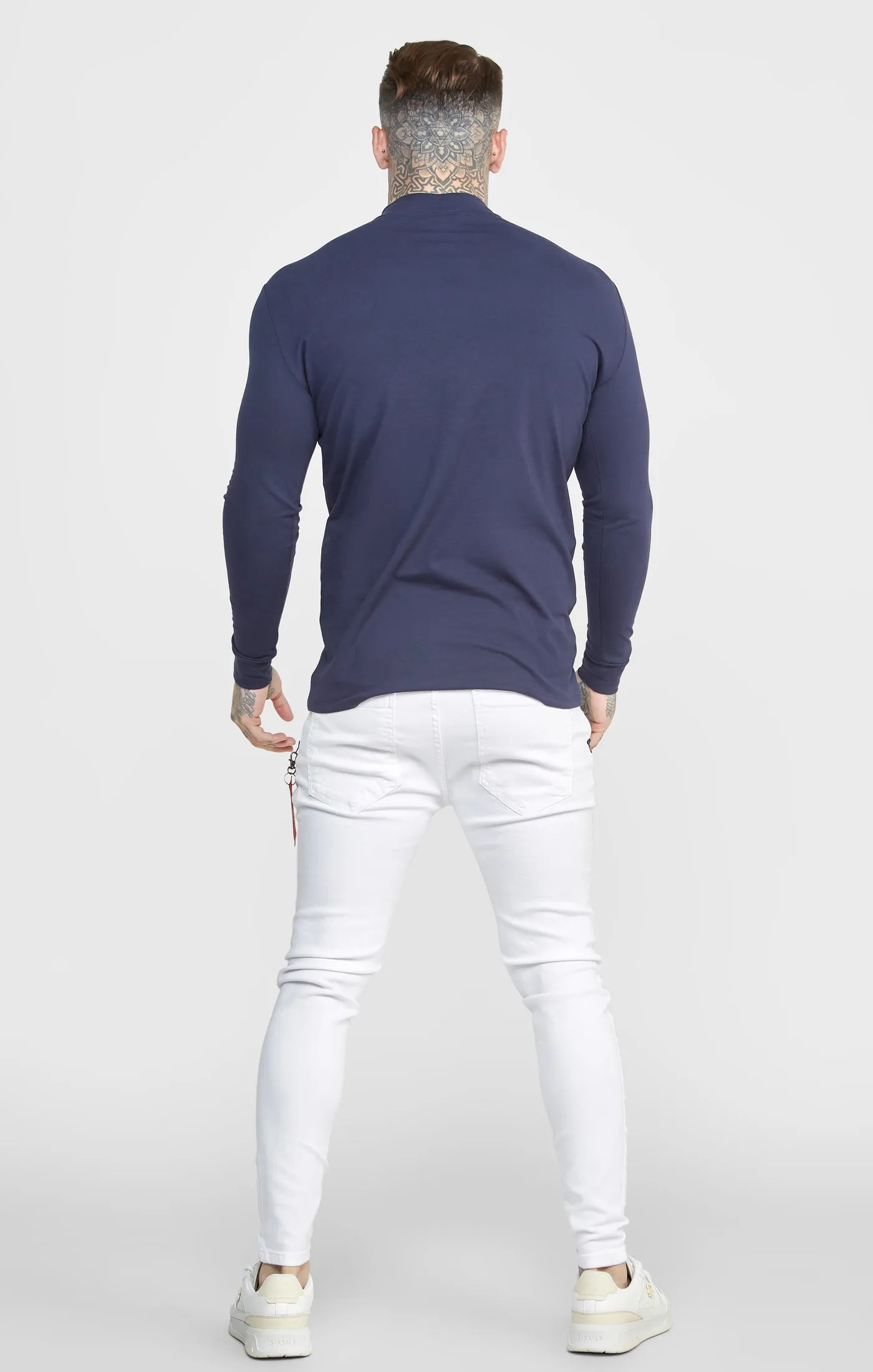 SikSilk Skinny Fit Flight Denims - White sold by Siksilk product image thumbnail 5