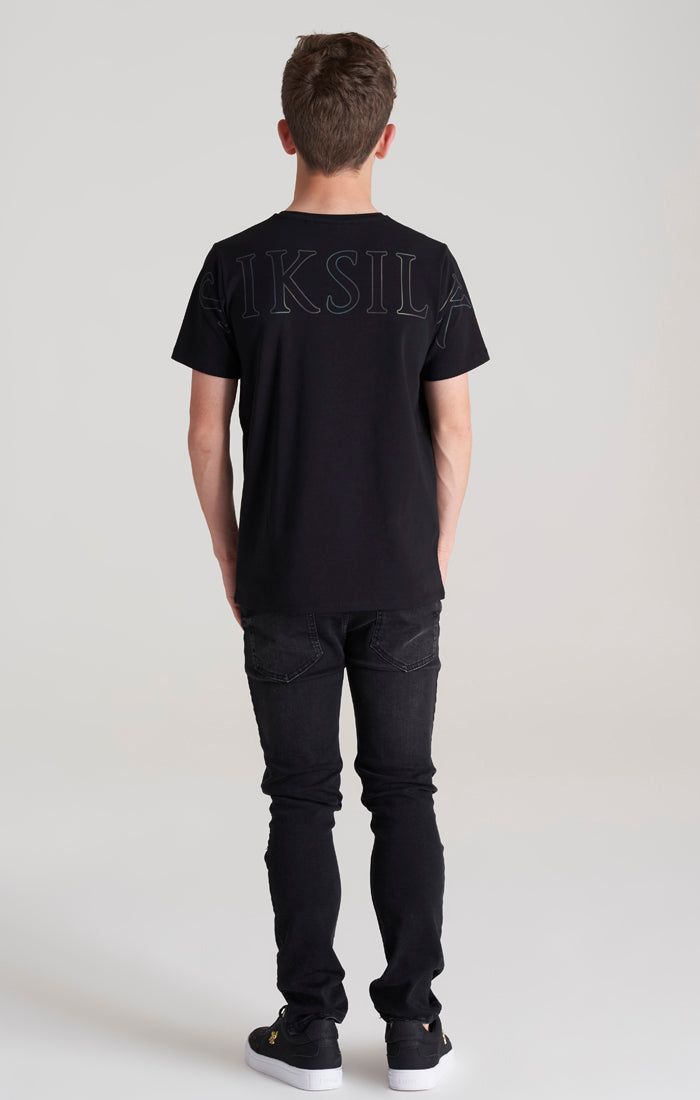 Boys Black Branded T-Shirt sold by Siksilk product image thumbnail 6