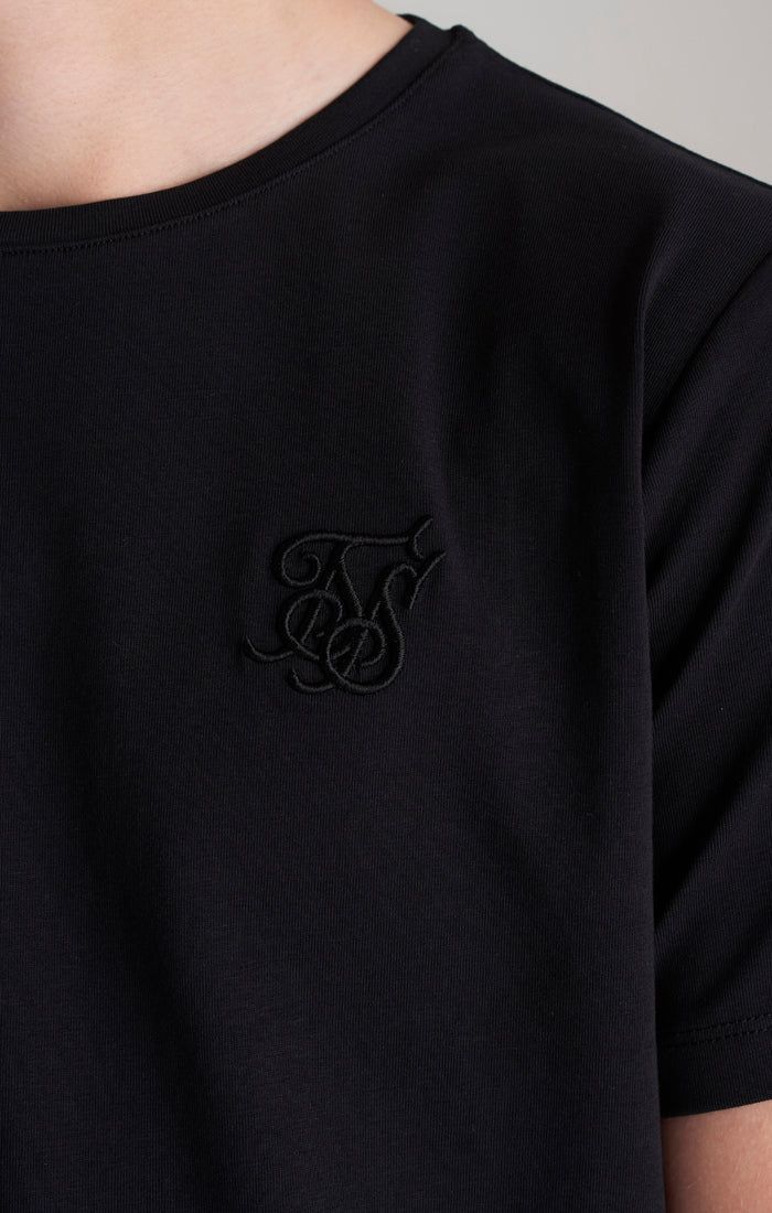 Boys Black Branded T-Shirt sold by Siksilk product image thumbnail 2