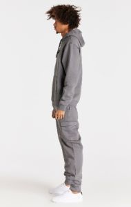 Grey Cargo Fleece Jogger sold by Siksilk